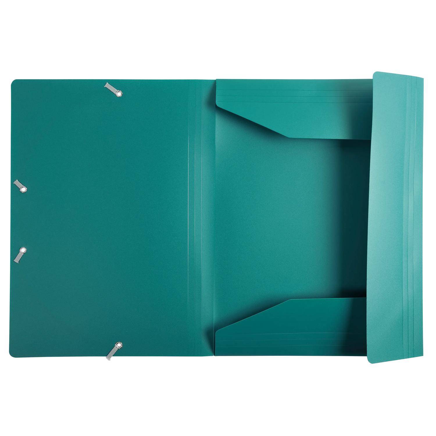 Exacompta 30x Sammelmappe +Gummizug 3 Klappen PP 400µ Eco A4 Grün 55903E