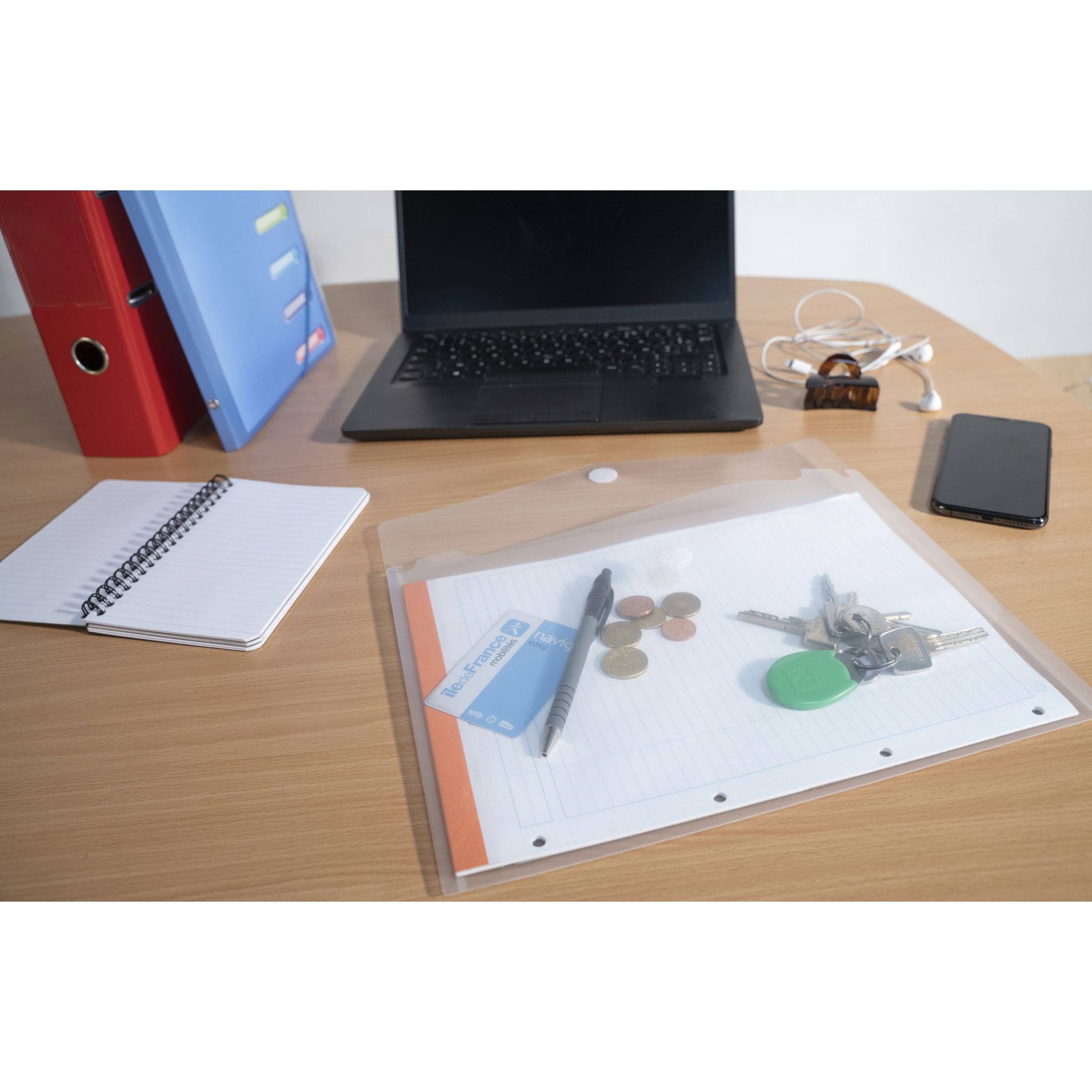 Exacompta 10x Packung mit 5 Prospekttaschen aus PP, A4 - Transparent - 56421E