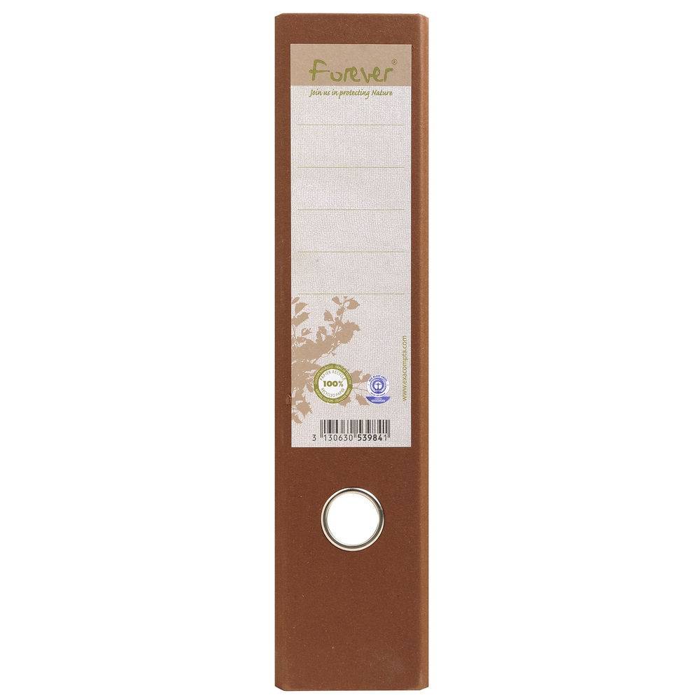 Exacompta 10x Ordner Recyclingkarton Rücken 80mm A4 Maxi Schokolade 53984E