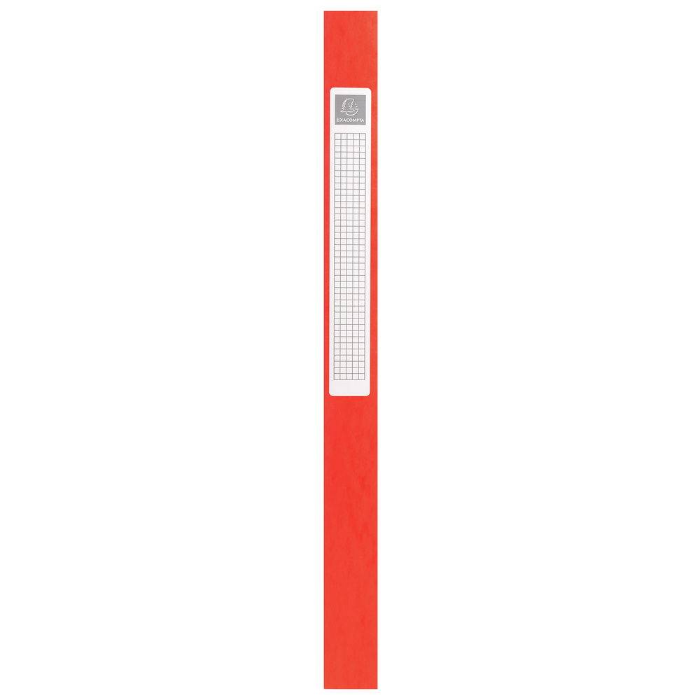 Exacompta 8x Archivbox Karton, 600g, Rücken 25mm + Etikett, A4, Rot, 50305E
