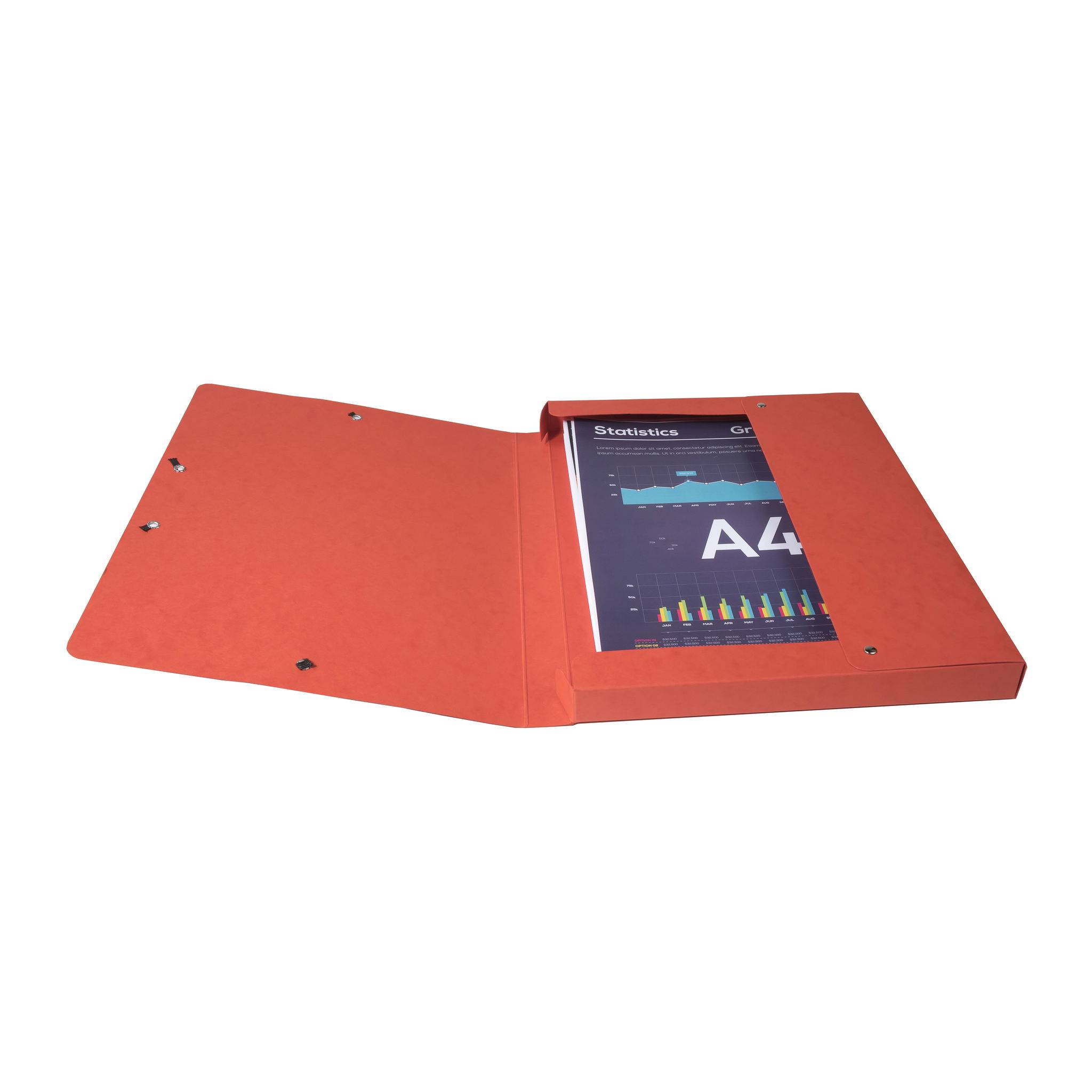 Exacompta 8x Archivbox Karton, 600g, Rücken 25mm + Etikett, A4, Rot, 50305E