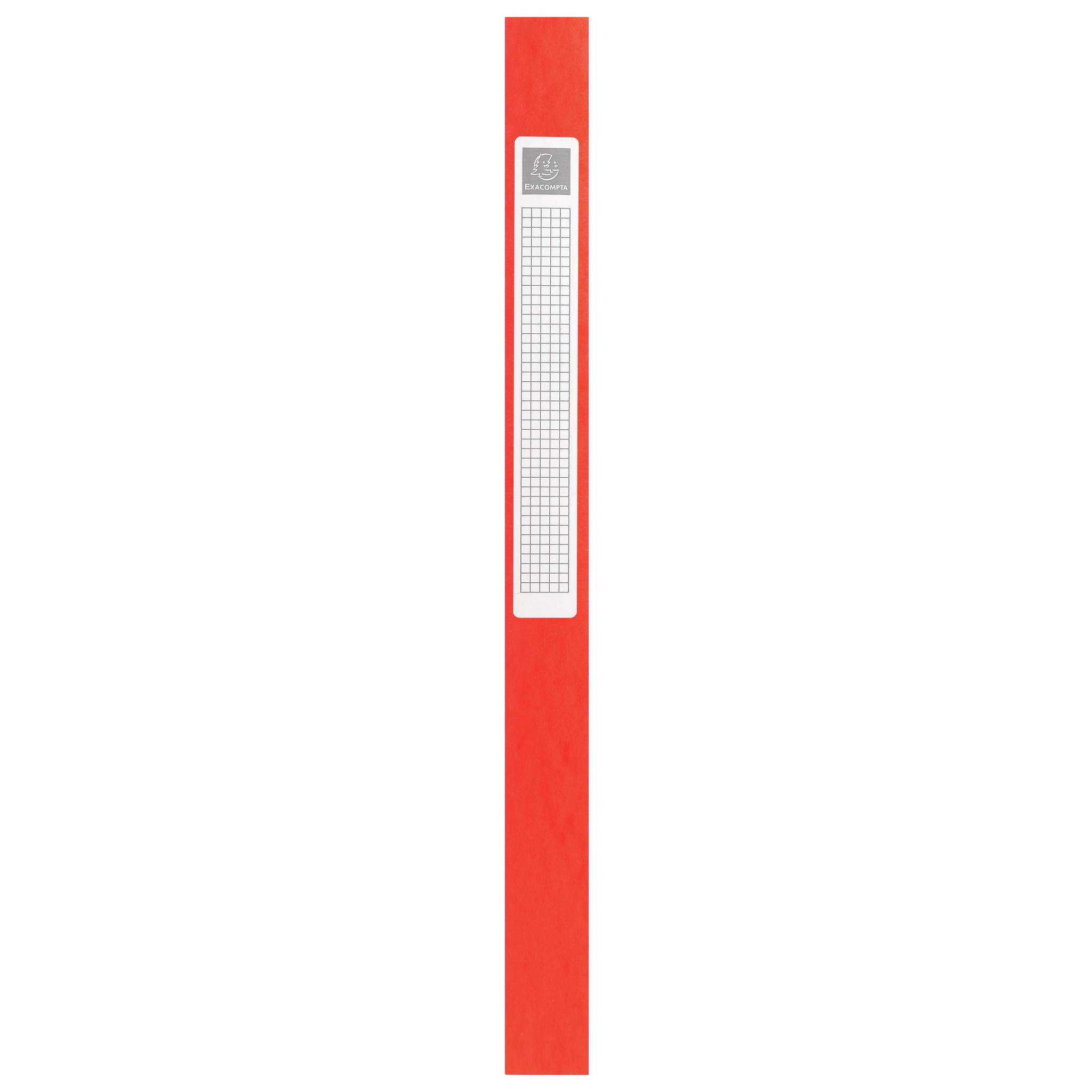 Exacompta 8x Archivbox Karton, 600g, Rücken 25mm + Etikett, A4, Rot, 50305E