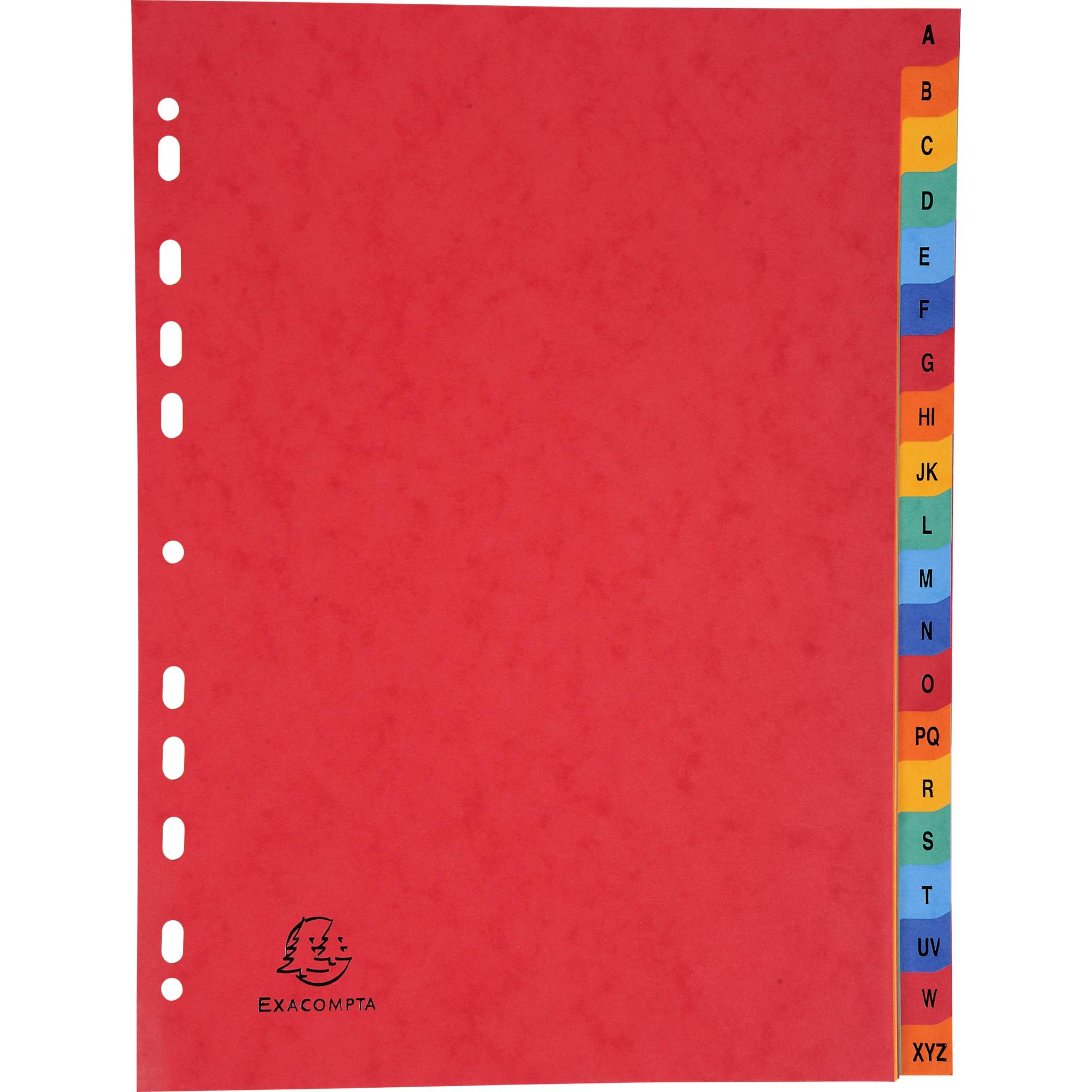Exacompta 5x Register + A4, Karton, 225g, 20 Taben, Taben A-Z, sortiert, 4803Z