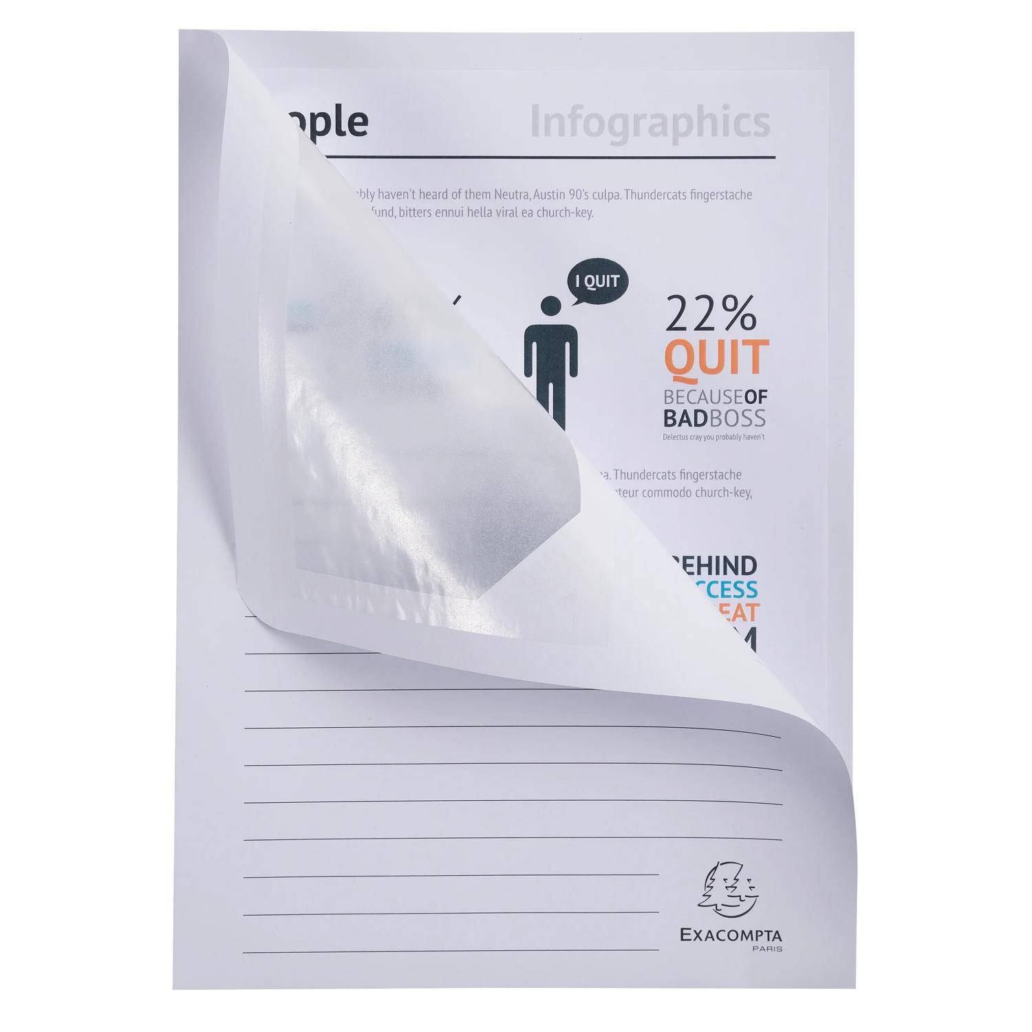 Exacompta 16x Pack 25 Fenstermappen, A4, 160g, plastikfrei - Weiß - 50270E