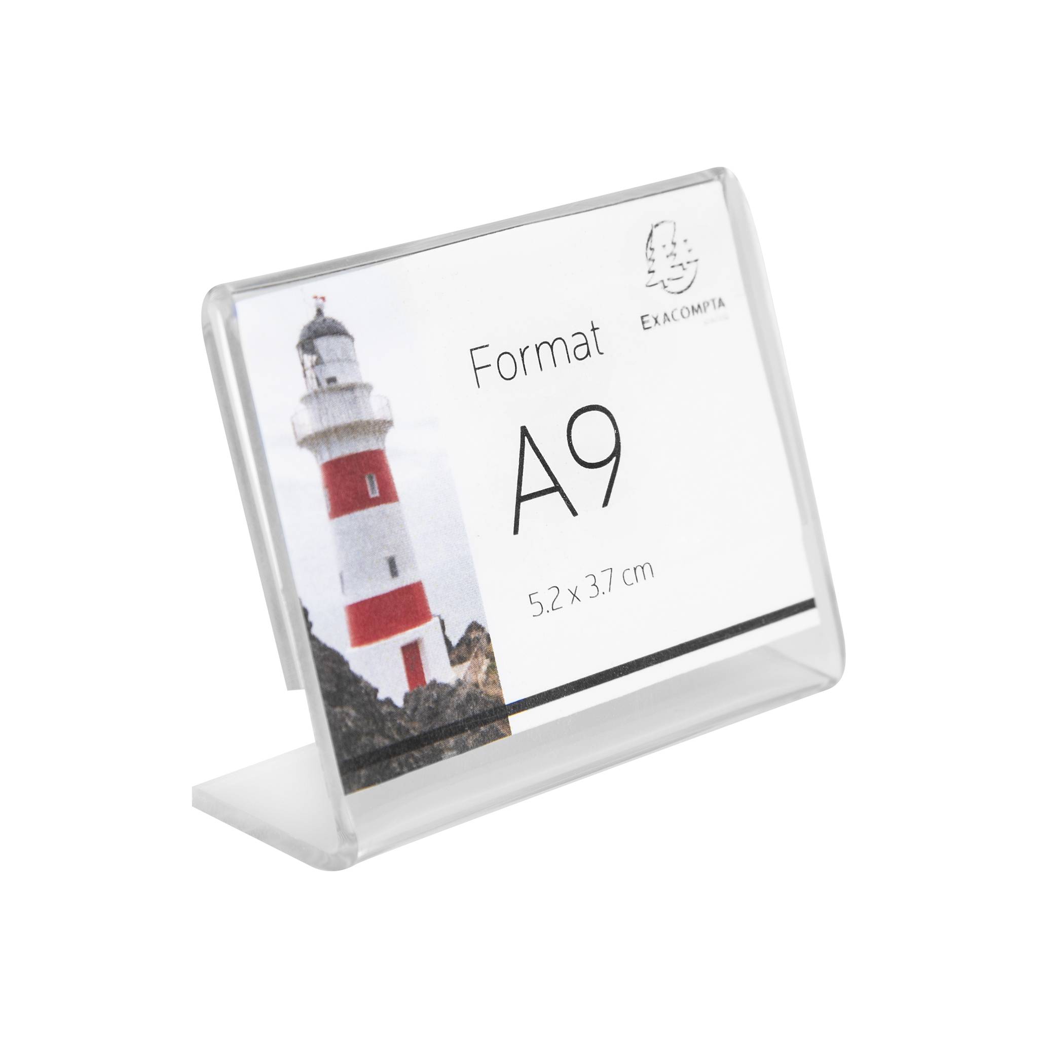 Exacompta 20x Set + 10 Tischaufstellern A9 Querformat Exacryl Kristall 89058QD