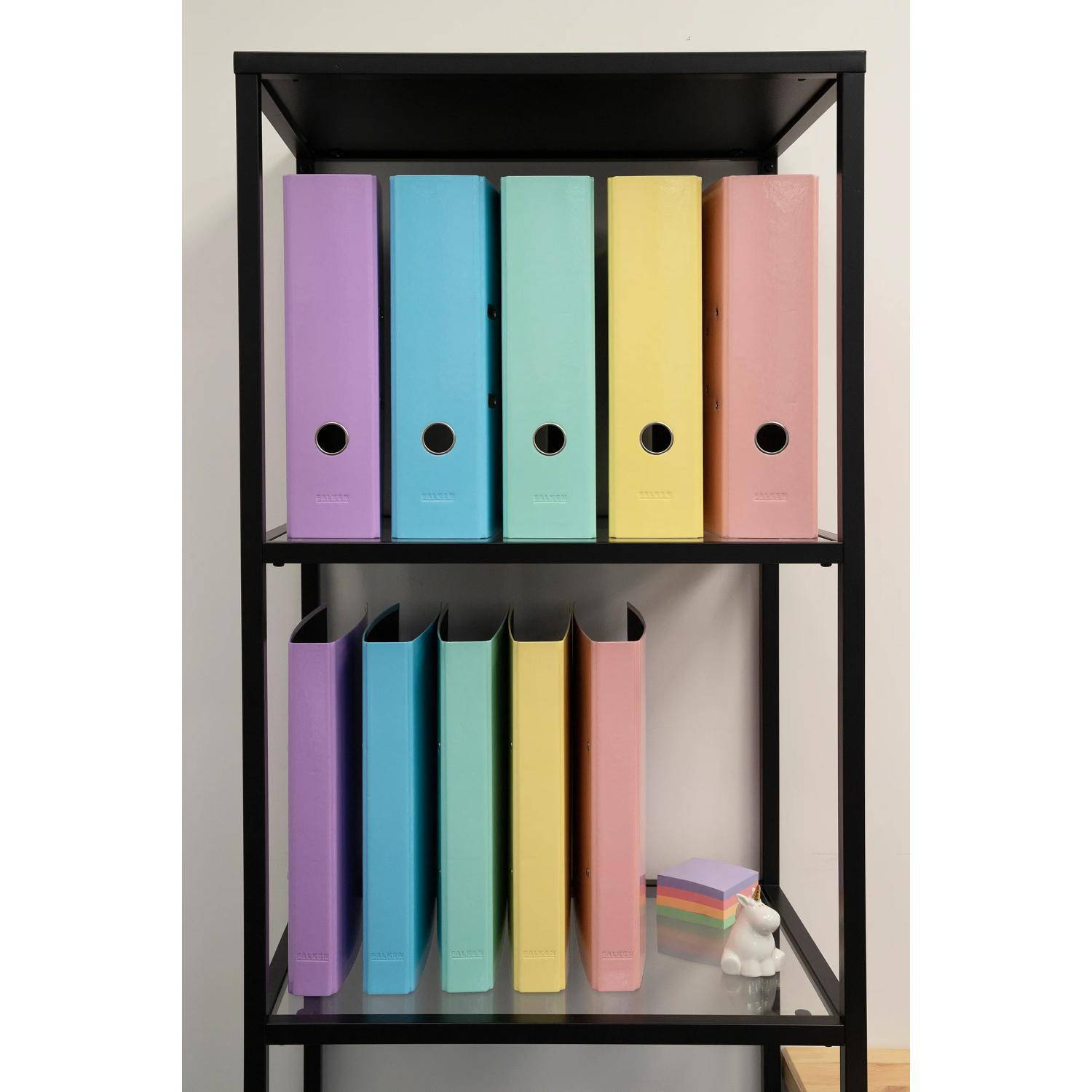 Exacompta 10x Ordner Prem'Touch A4, Rücken 80mm, Aquarel, Korallenrot, 53567E