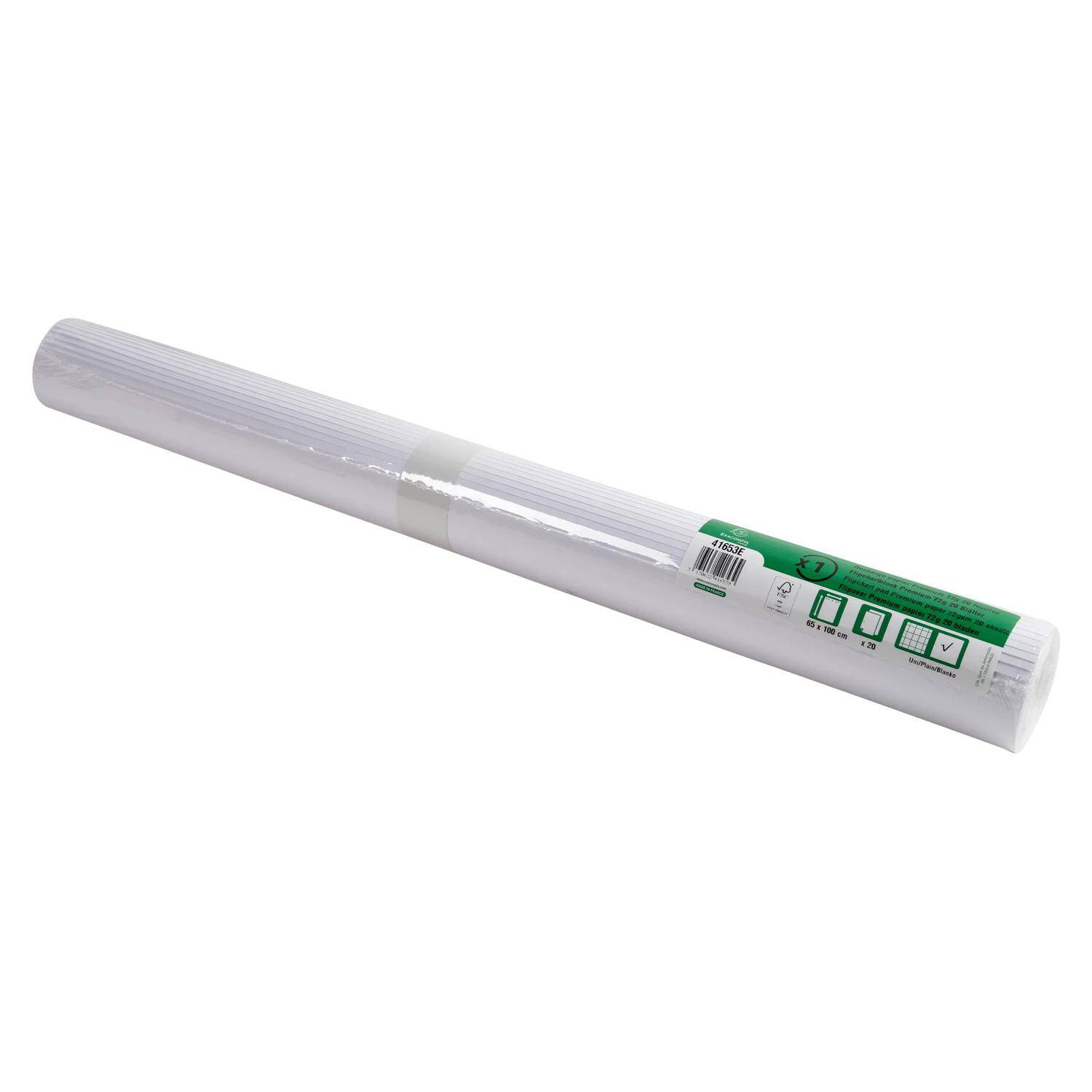 Exacompta 5x Flipchartblock Offset Papier 80g/m2 20 Blatt blanko Weiß 41653E
