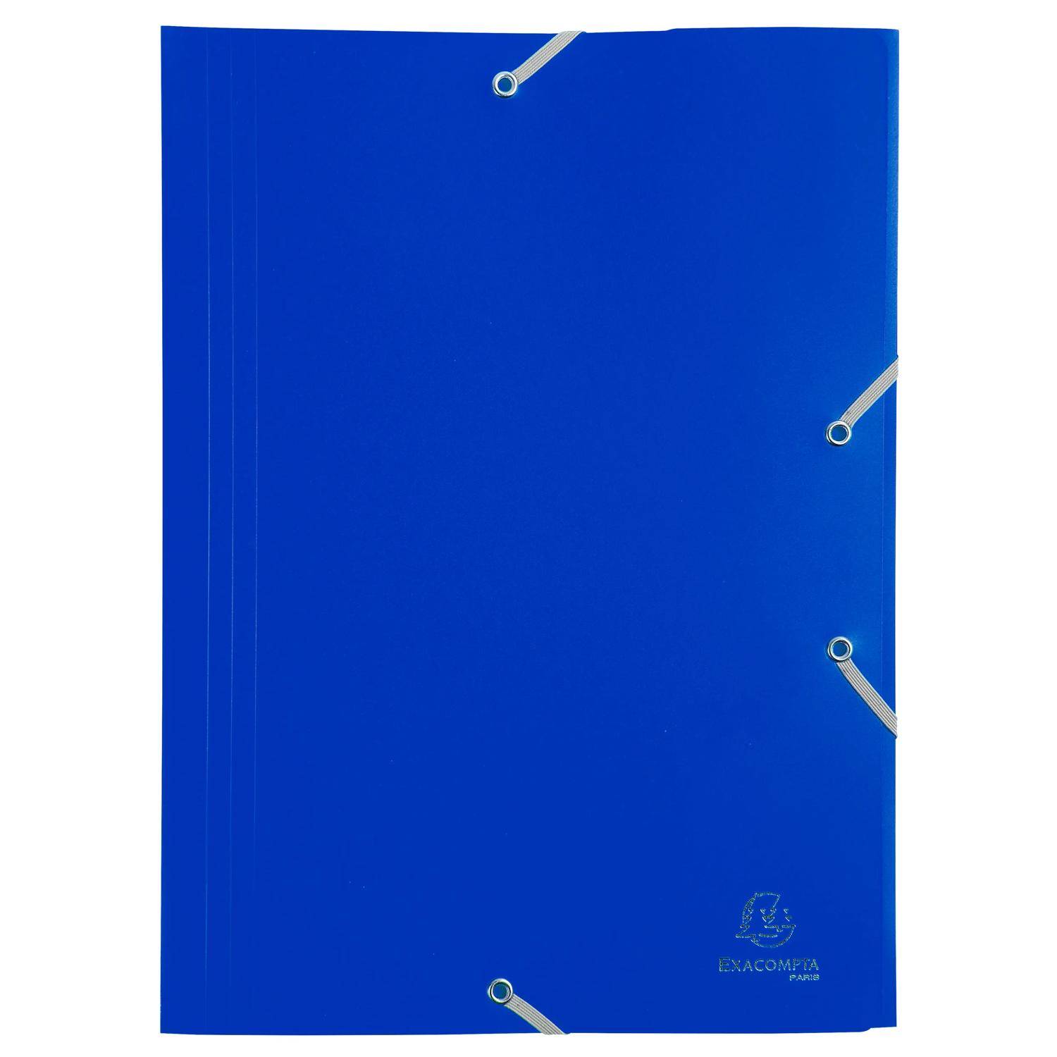 Exacompta 60x Sammelmappe +Gummizug 3 Klappen PP 400µ Eco A4 sortiert 559000E