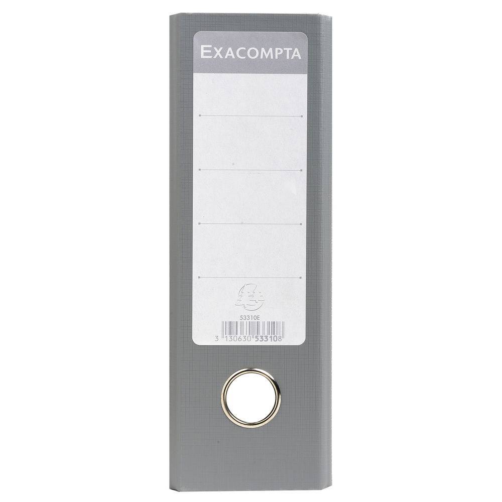 Exacompta 10x Ordner Wolkenmarmor 2Ring 70mm Rücken A4 grau 53310E