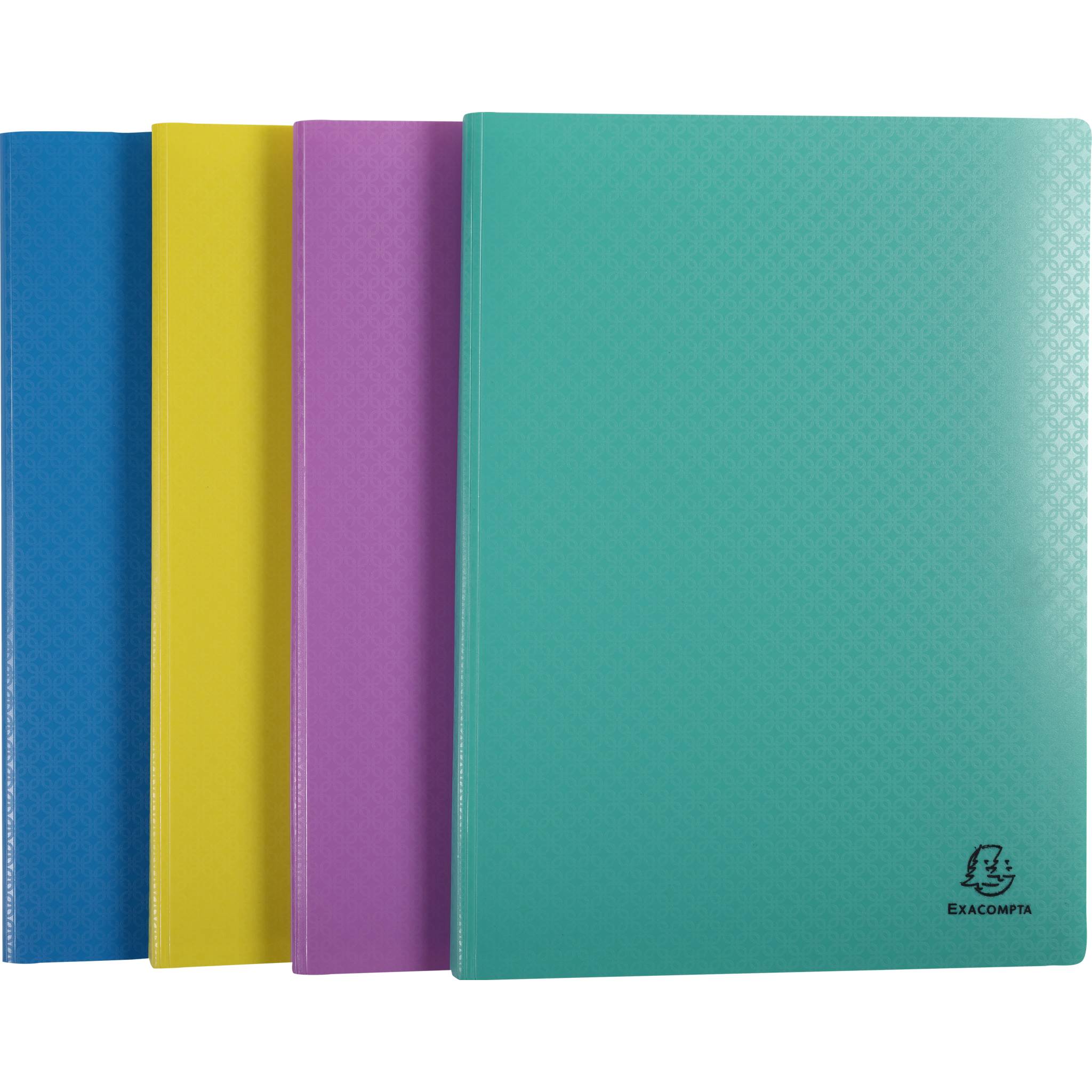 Exacompta 12x Sichtmappe A4 festem PP + 50 Hüllen, Young, sortiert, 88590E