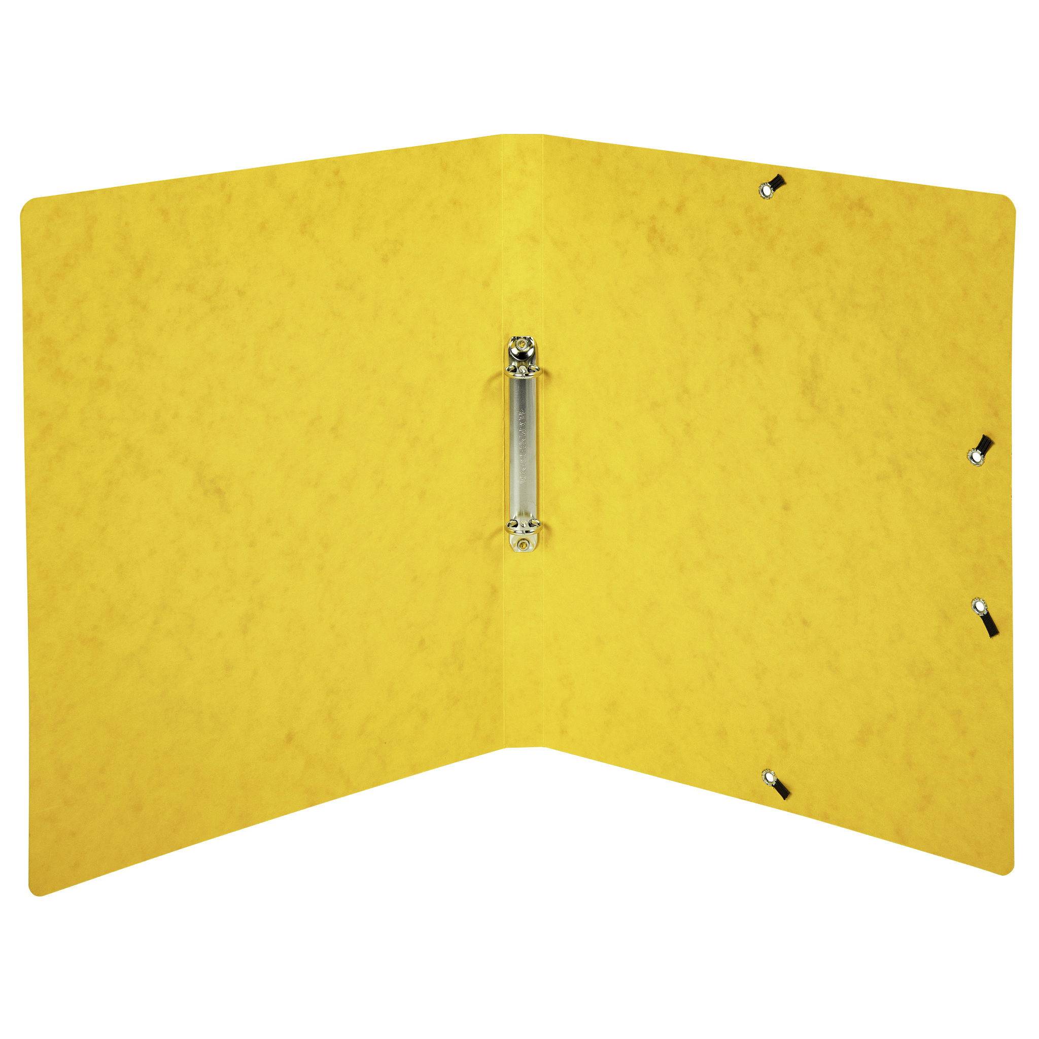 Exacompta 10x Ringhefter A4, 2 Ringe 15mm, Karton, bedruckt, Gelb, 542559E