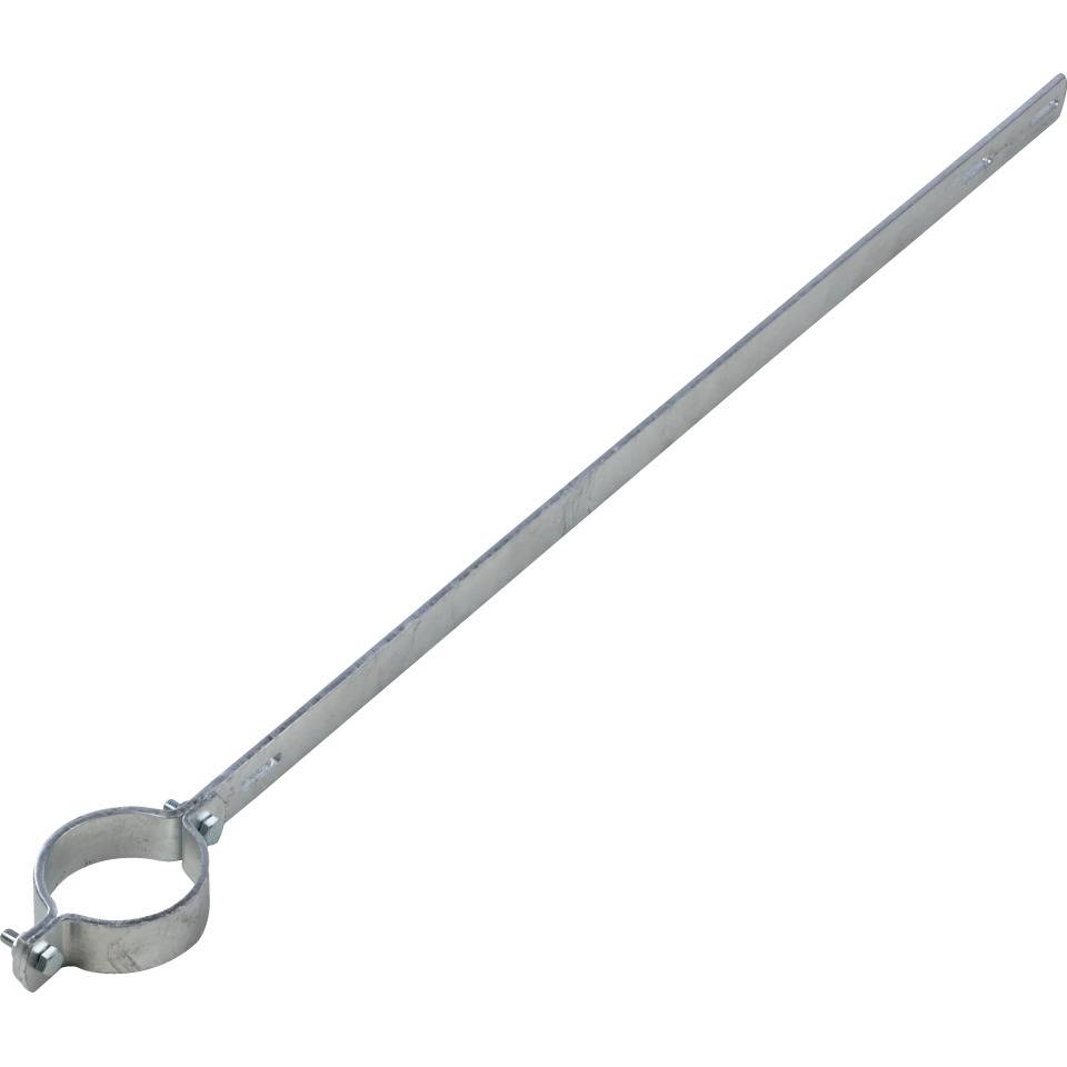 Ausleger-Rohrschelle ER 370, für Pfosten Ø 76mm, Stahl, Lochabstand 700mm, 893x30mm