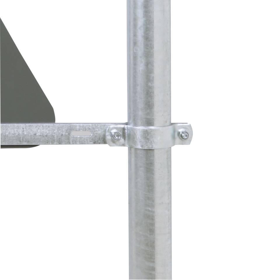 Ausleger-Rohrschelle ER 370, für Pfosten Ø 76mm, Stahl, Lochabstand 700mm, 893x30mm
