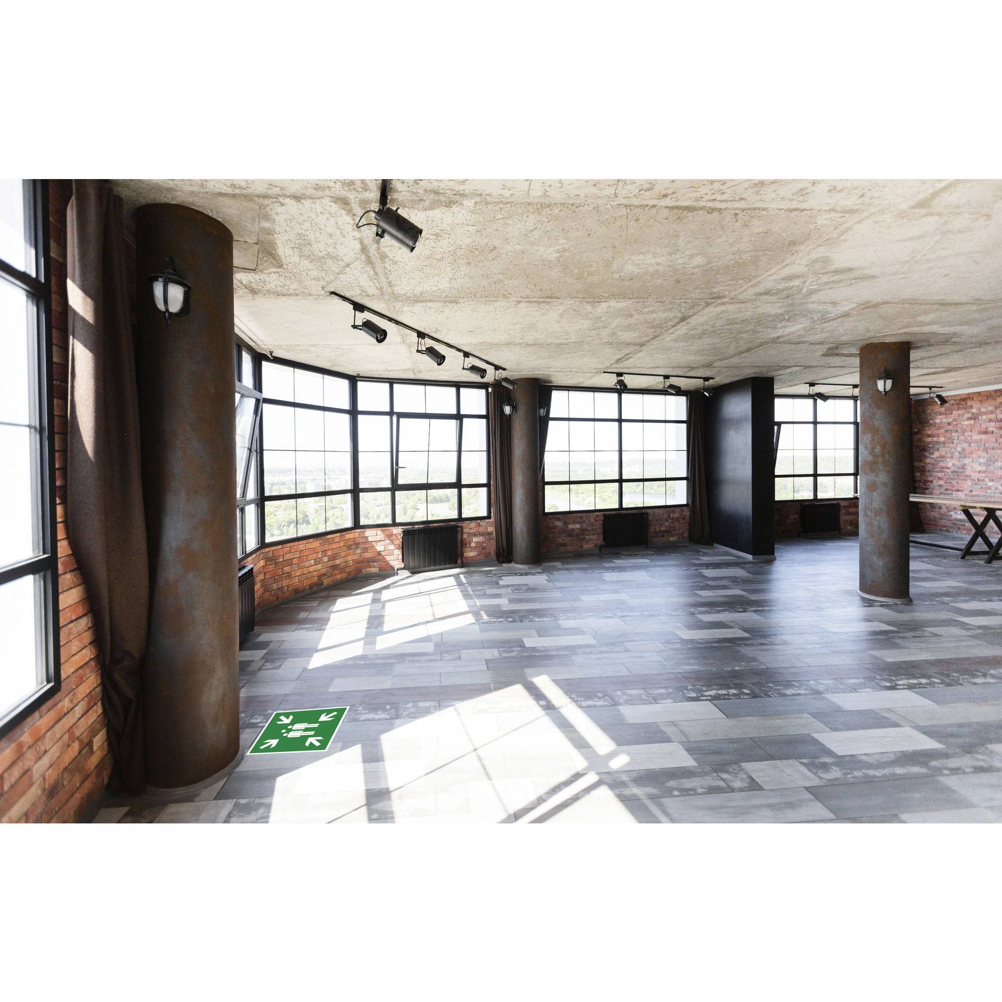 Exacompta Hinweisschild Sammelstelle PVC selbstklebend 20x20 cm Grün 67005E