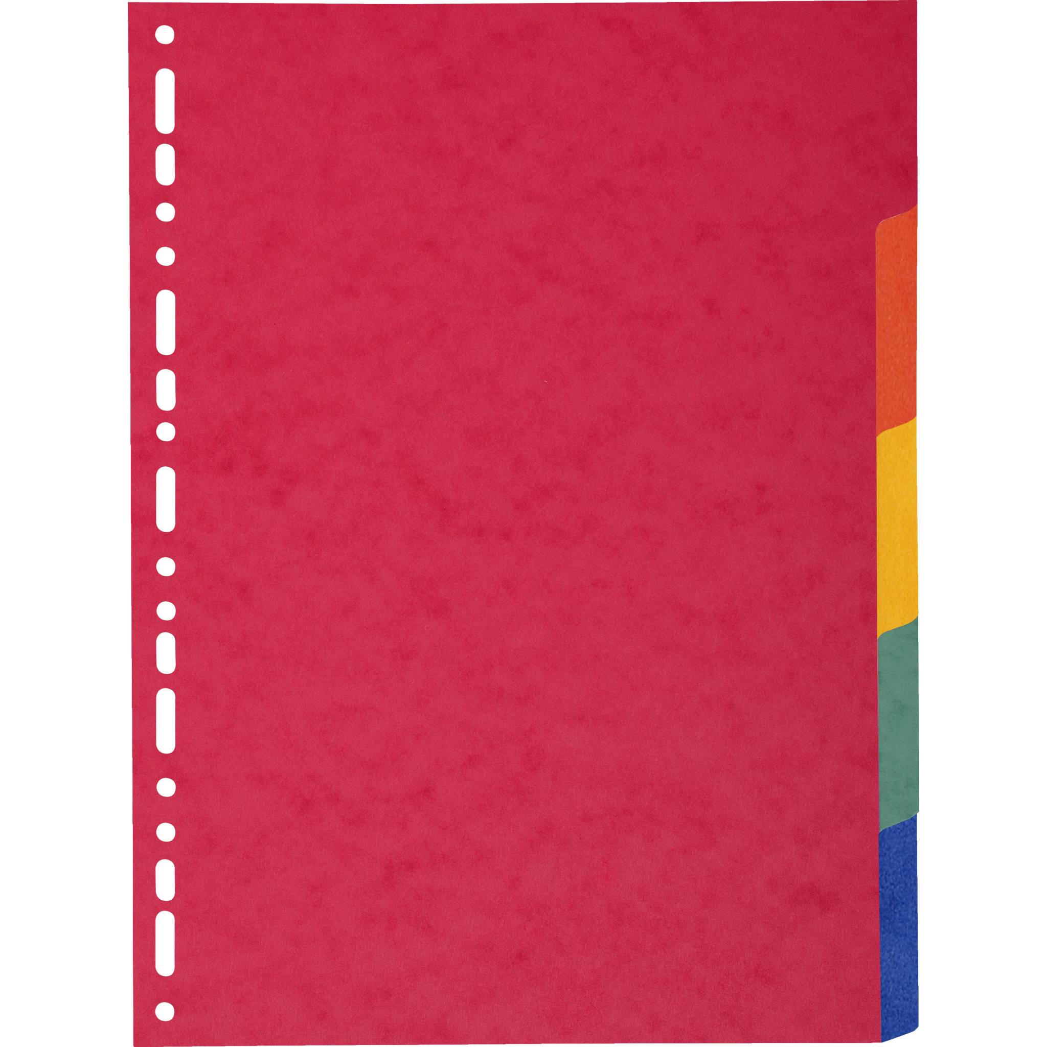 Exacompta 25x Register A4, Colorspan-Karton 225g, 5 Taben - 1405E