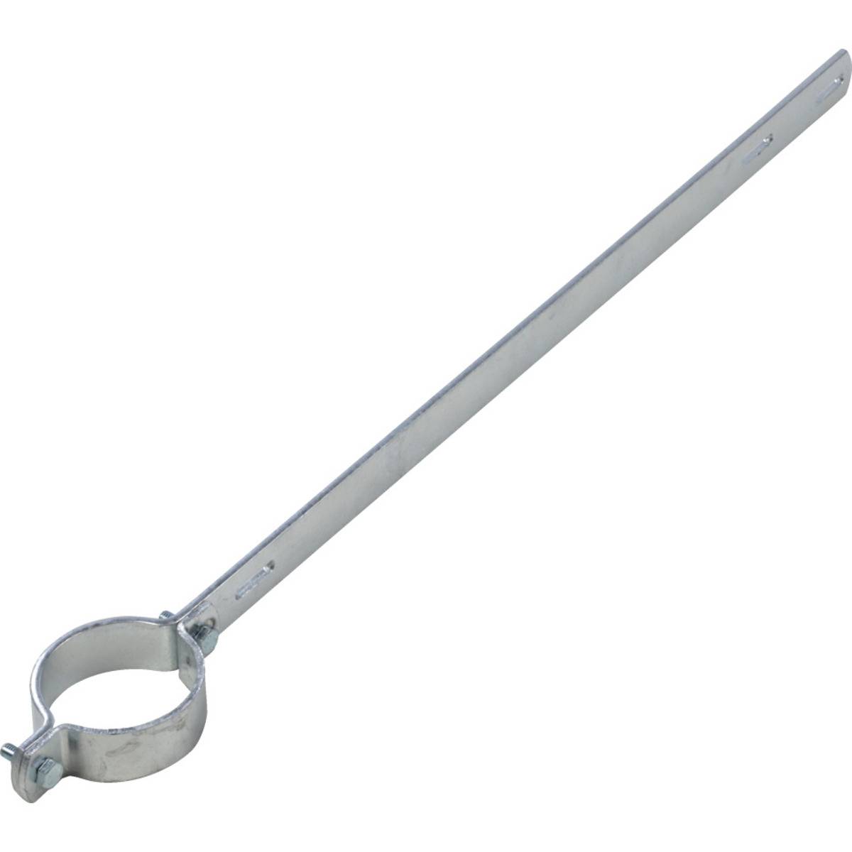 Ausleger-Rohrschelle ER 350, für Pfosten Ø 76mm, Stahl, Lochabstand 500mm, 693x30mm