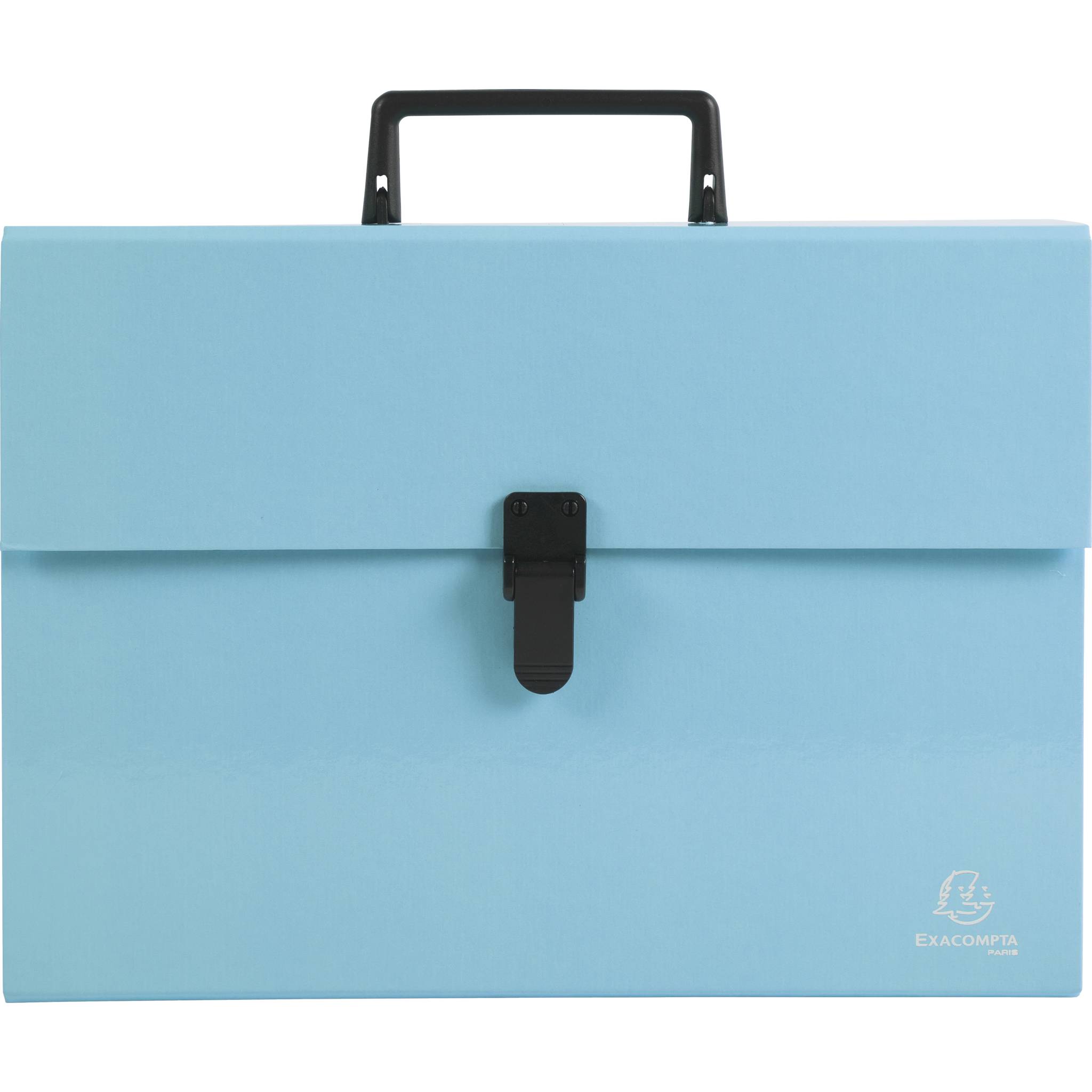 Exacompta 4x Fächermappe mit Griff, 18 Fächer, Aquarel - Pastellblau - 56762E