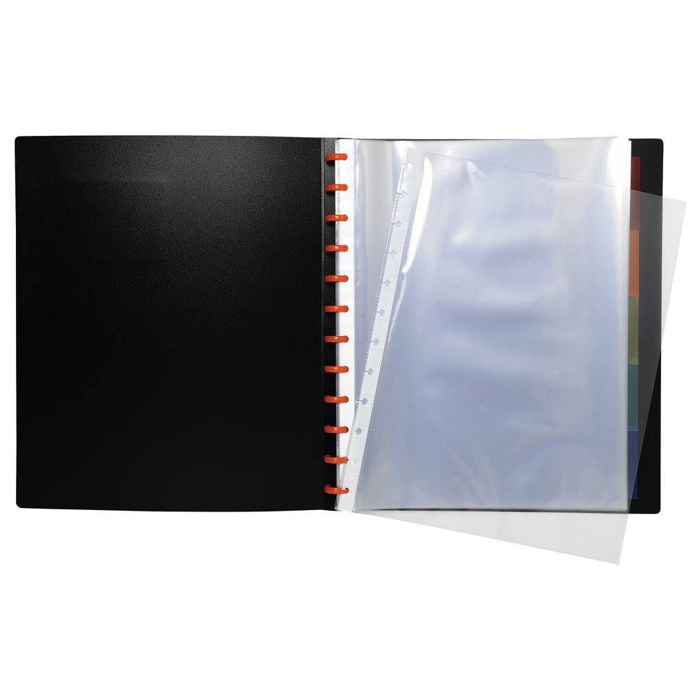 Exacompta 6x Sichtmappe Ring 30 herausnehmbaren Hülle A4 Exactive Schwarz 86334E