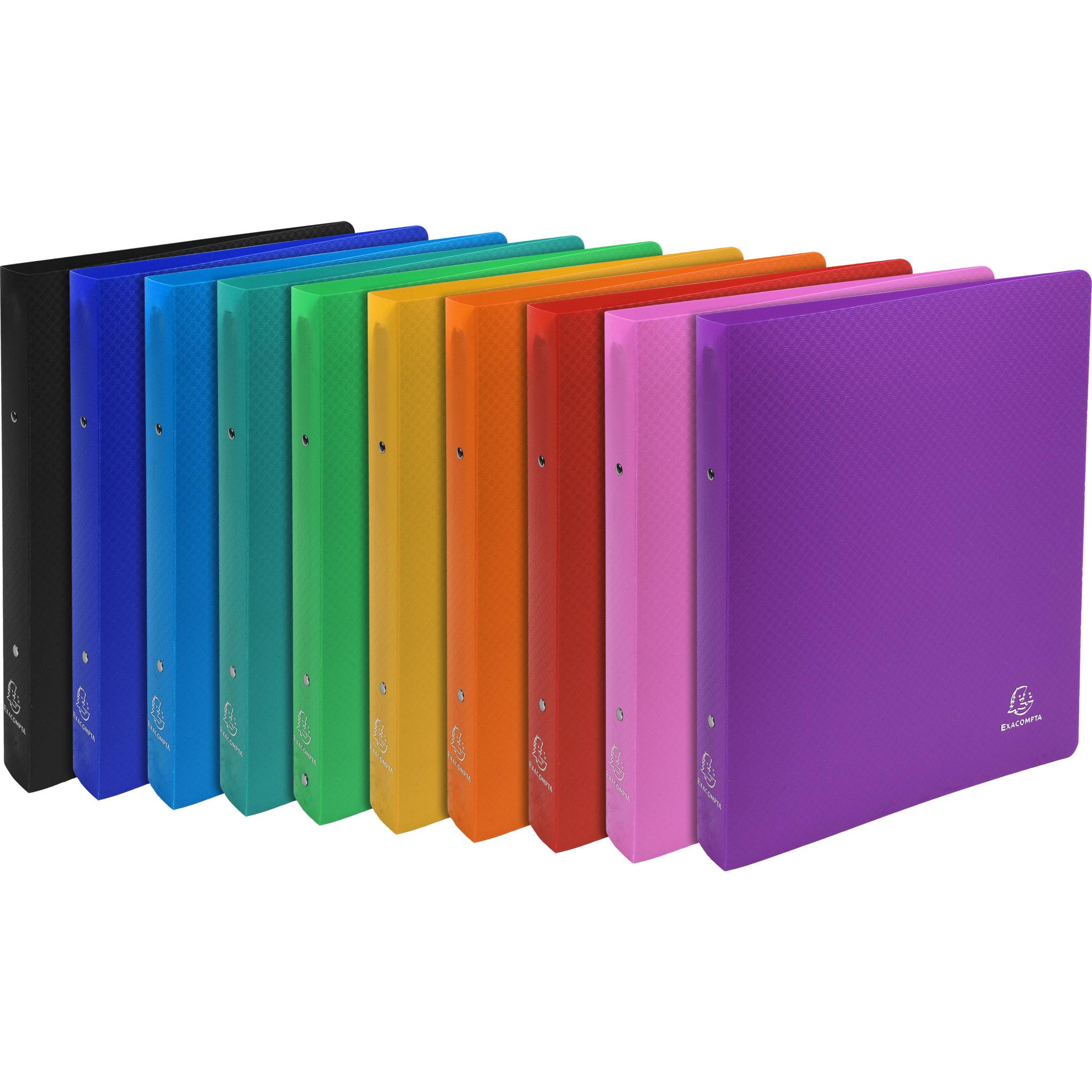 Exacompta 20x Ringbuch PP 700µ 2Ring Rücken 40mm A4 Überbreite sortiert 54699E