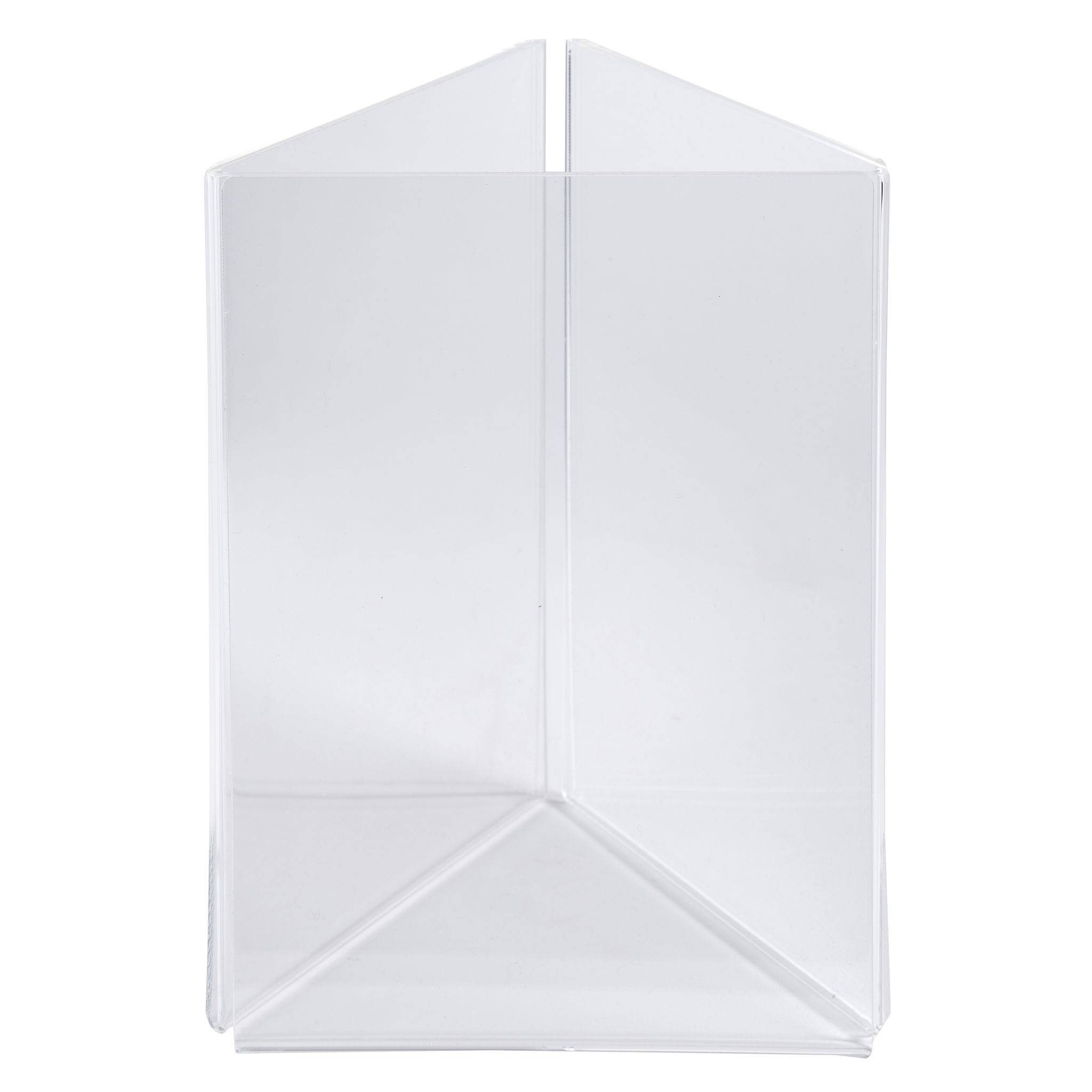 Exacompta 10x dreieckiger Tischaufsteller A5 Hochformat Exacryl Kristall 85558D