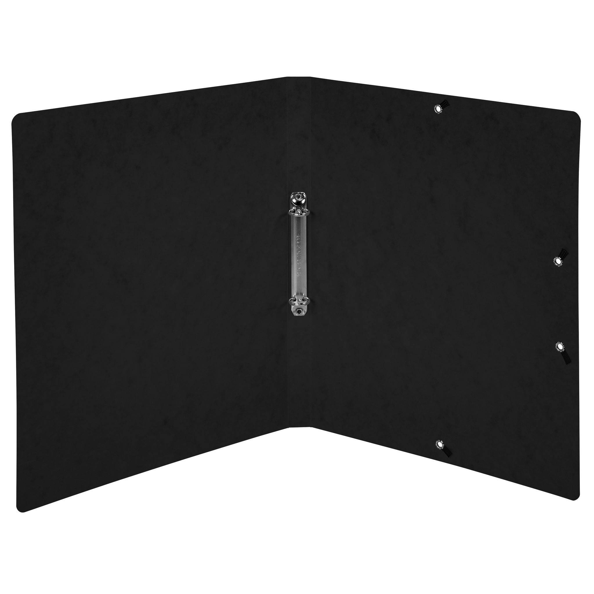 Exacompta 10x Ringhefter A4, 2 Ringe 15mm, Karton, bedruckt, Schwarz, 542551E