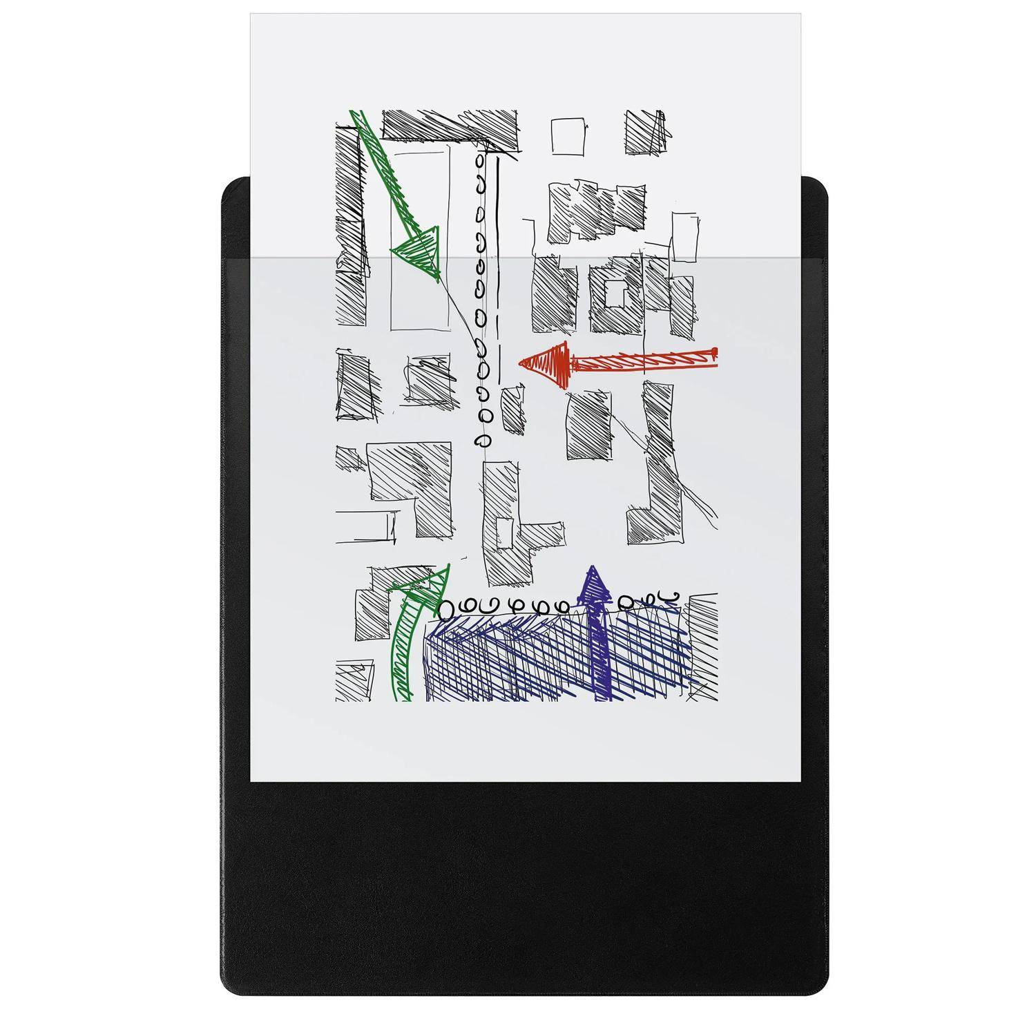 Exacompta 10x Klemmbrett mit Hülle - Format 23x32cm für A4 - Schwarz - 19291E