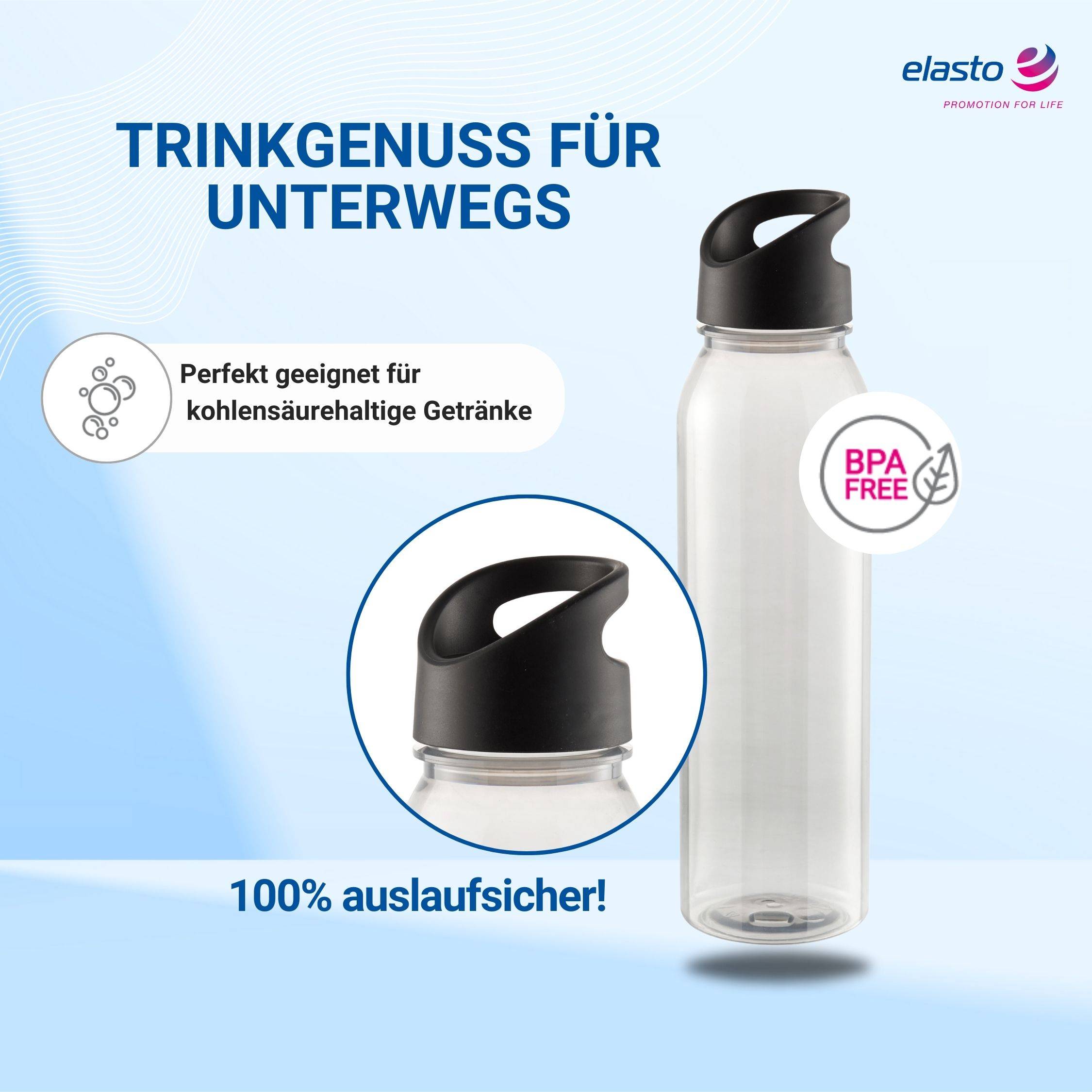 Wasserflasche Active "Wave" 650ml für Sportflasche