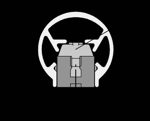 Ein schwarz-weißes Logo mit einem stilisierten Buchstaben 'H' und geometrischen Designelementen.