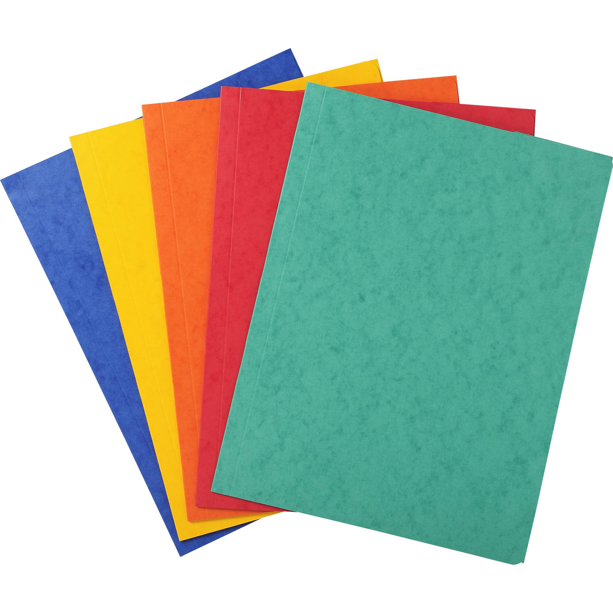 Exacompta 50x Aktenmappe +3 Klappen ohne Gummizug, Karton, A4, sortiert, 56400E