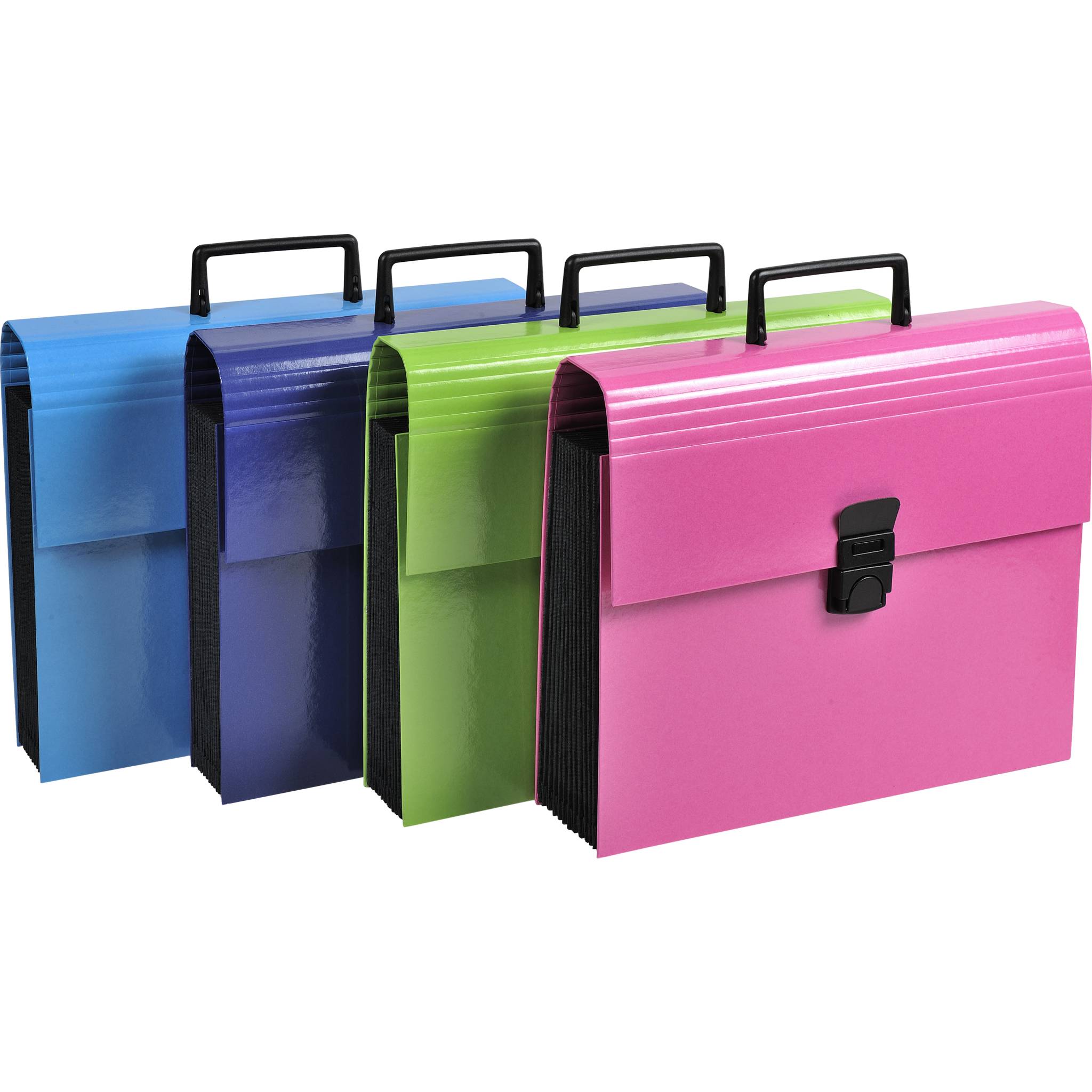 Exacompta 4x Dokumententasche Griff 12 Fächern dehnbar A4 sortiert 55630E