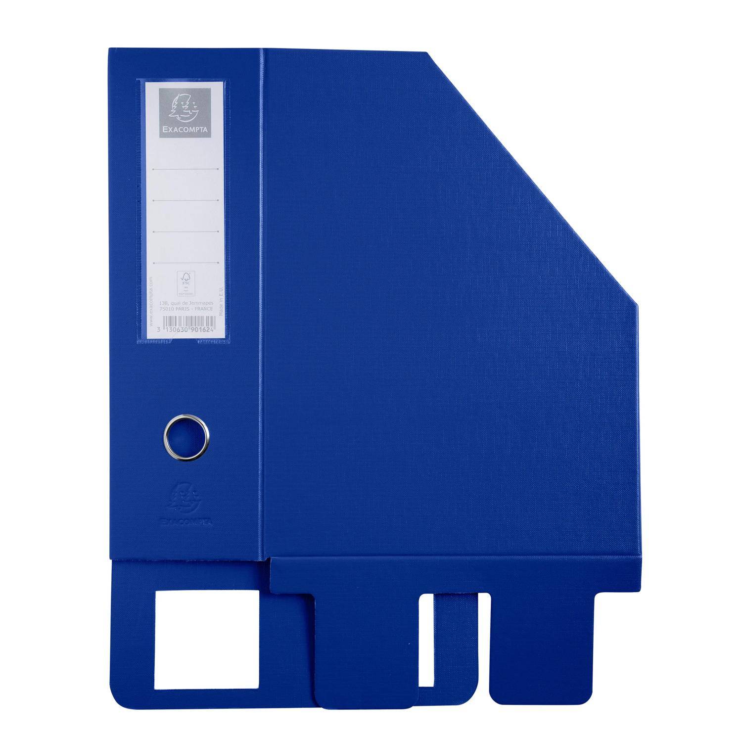 Exacompta 10x Stehsammler PP, Rücken 100mm, 23x31cm A4, Dunkelblau, 90162E