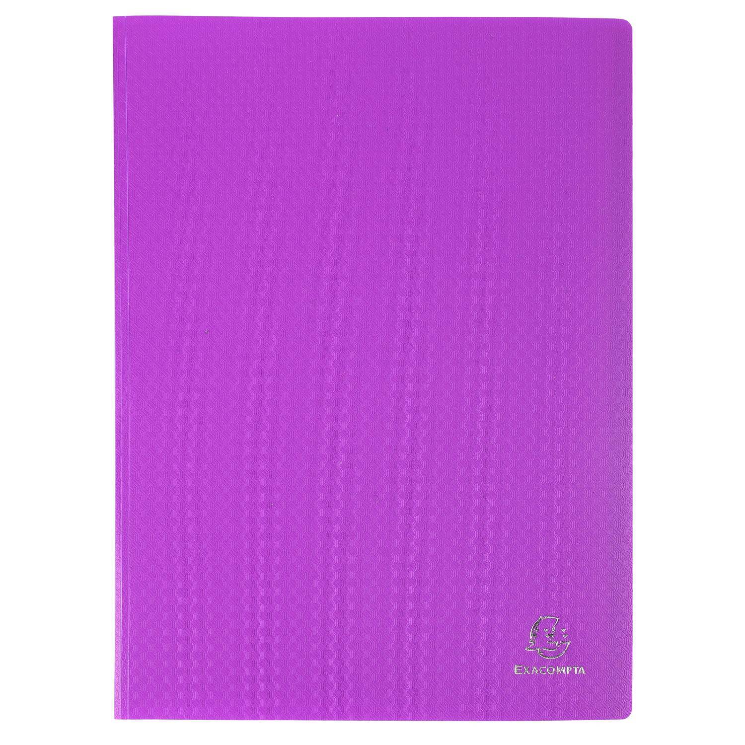 Violettes Notizbuch oder Journal mit schllichtem Umschlag und kleinem „EXACOMPTA