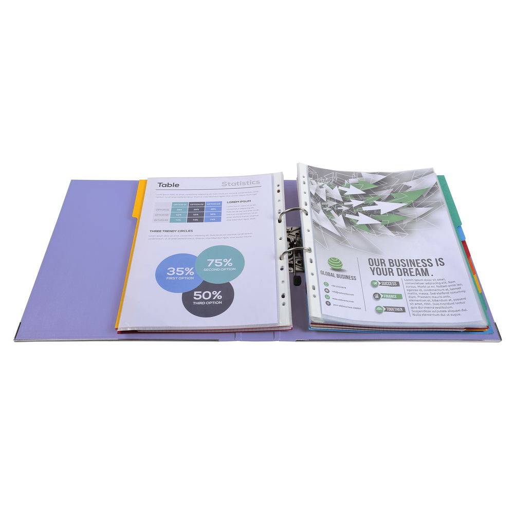 Exacompta 10x Ordner Prem'Touch außen PP Rücken 50mm A4 Maxi Flieder 53107E