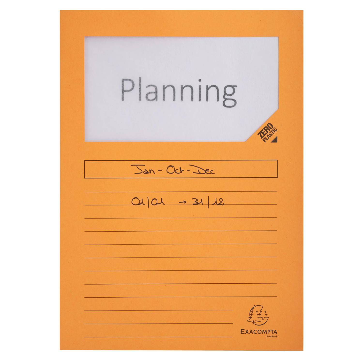 Exacompta 16x 25 Fenstermappen, A4, 160g, plastikfrei - Orange - 50254E