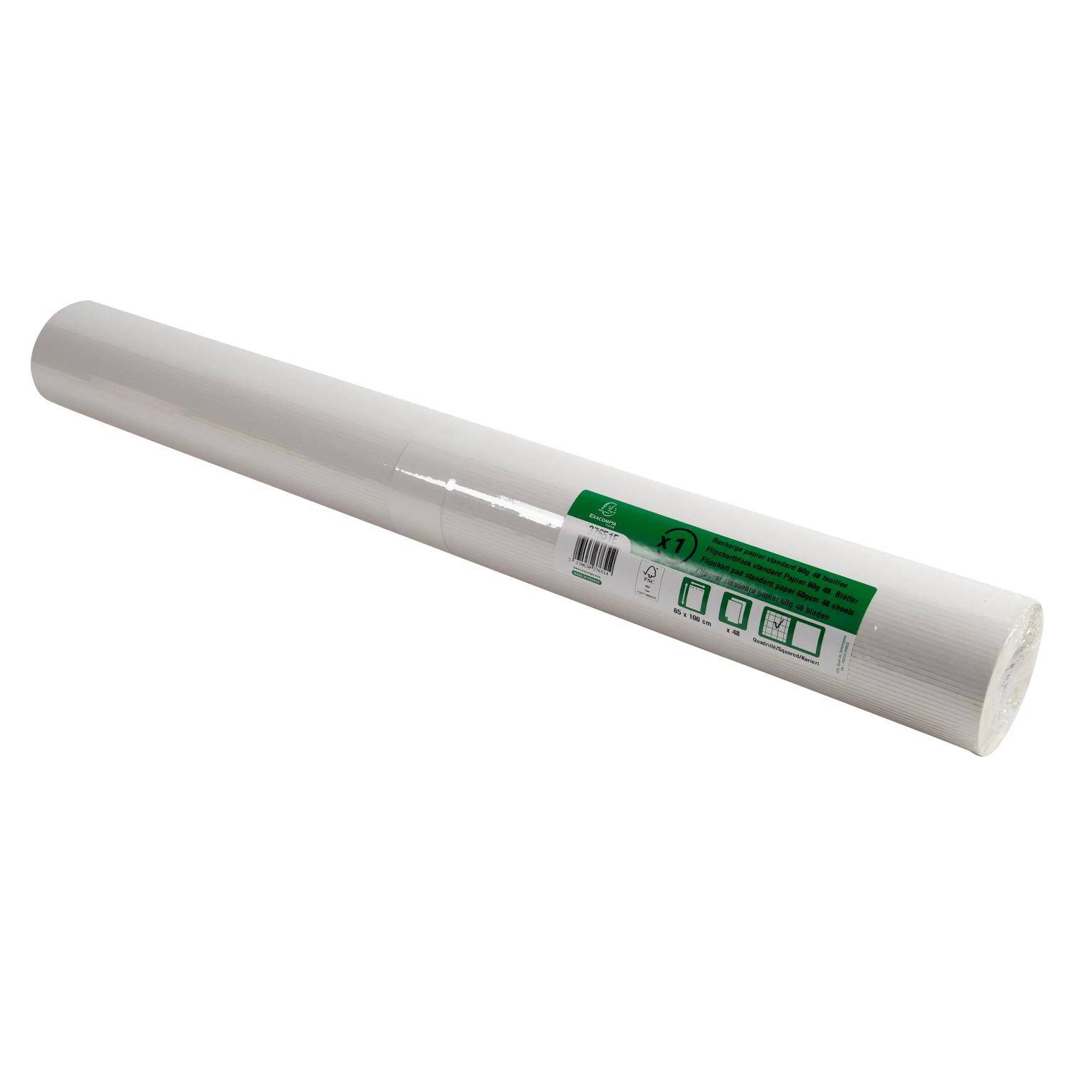 Exacompta 5x Flipchartblock gelocht 65x100 cm 48 Blatt kariert 60g 37651E