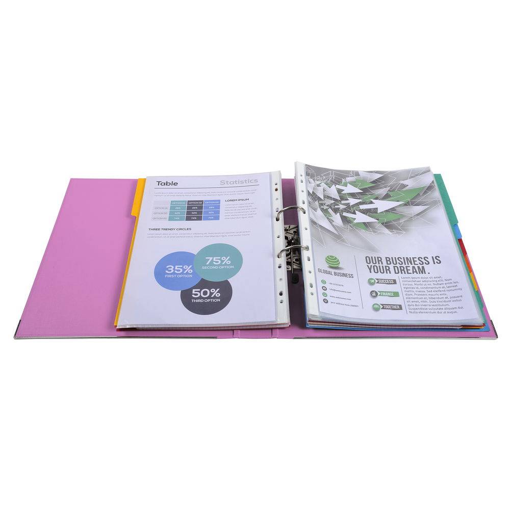 Exacompta 10x Ordner Prem'Touch außen PP Rücken 50mm 32x30cm A4 Maxi Rosa 53155E