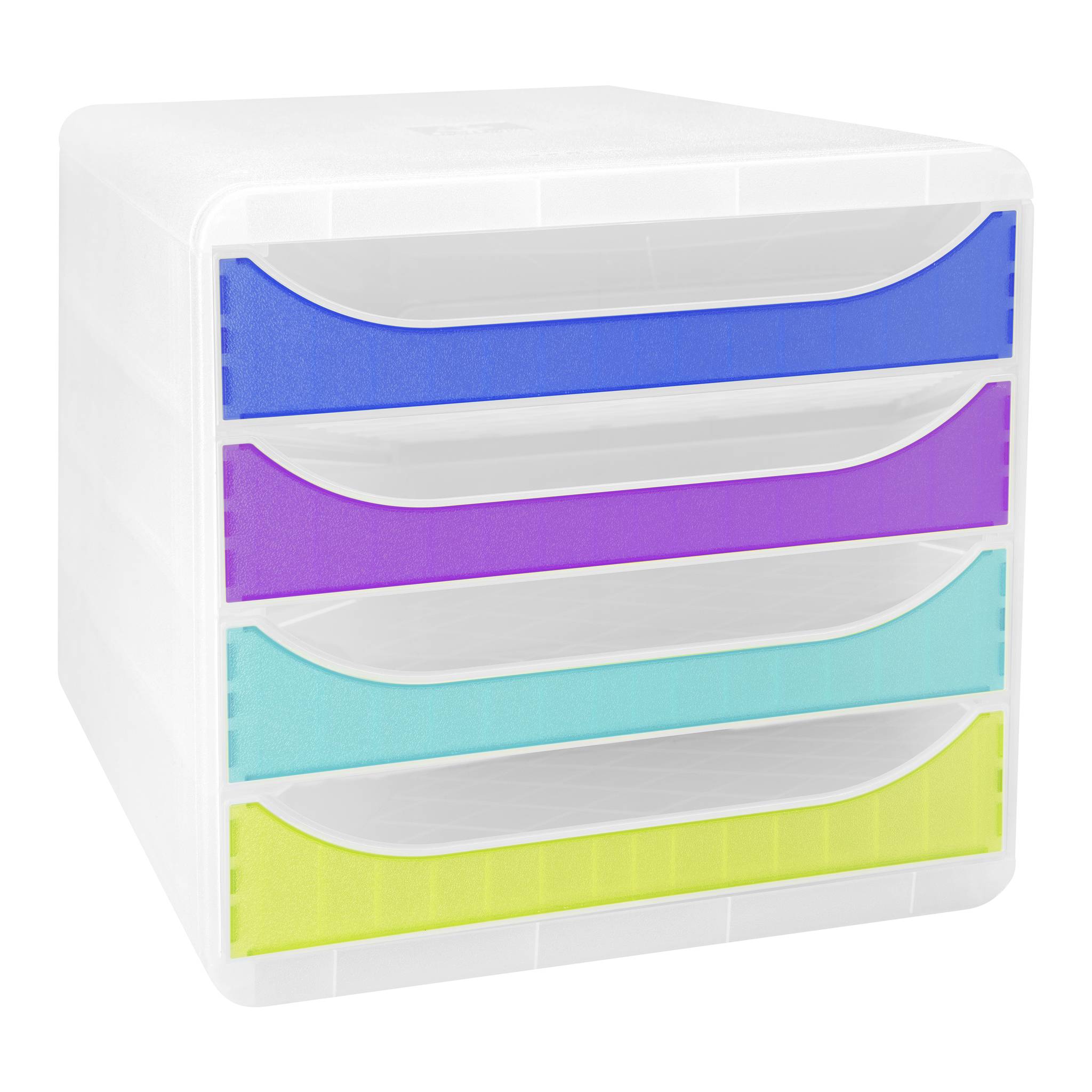 Exacompta Schubladenbox Big Box, 4 offene Schubladen, , sortiert, 310399D