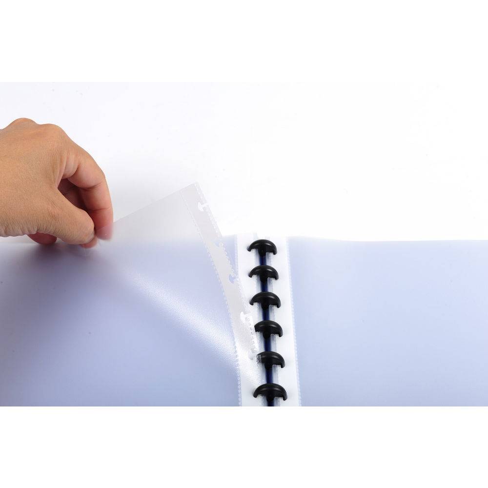 Exacompta 4x Sichtmappe aus PP 800µ, 30 herausnehmbare Hüllen, A4, Blau, 86352E