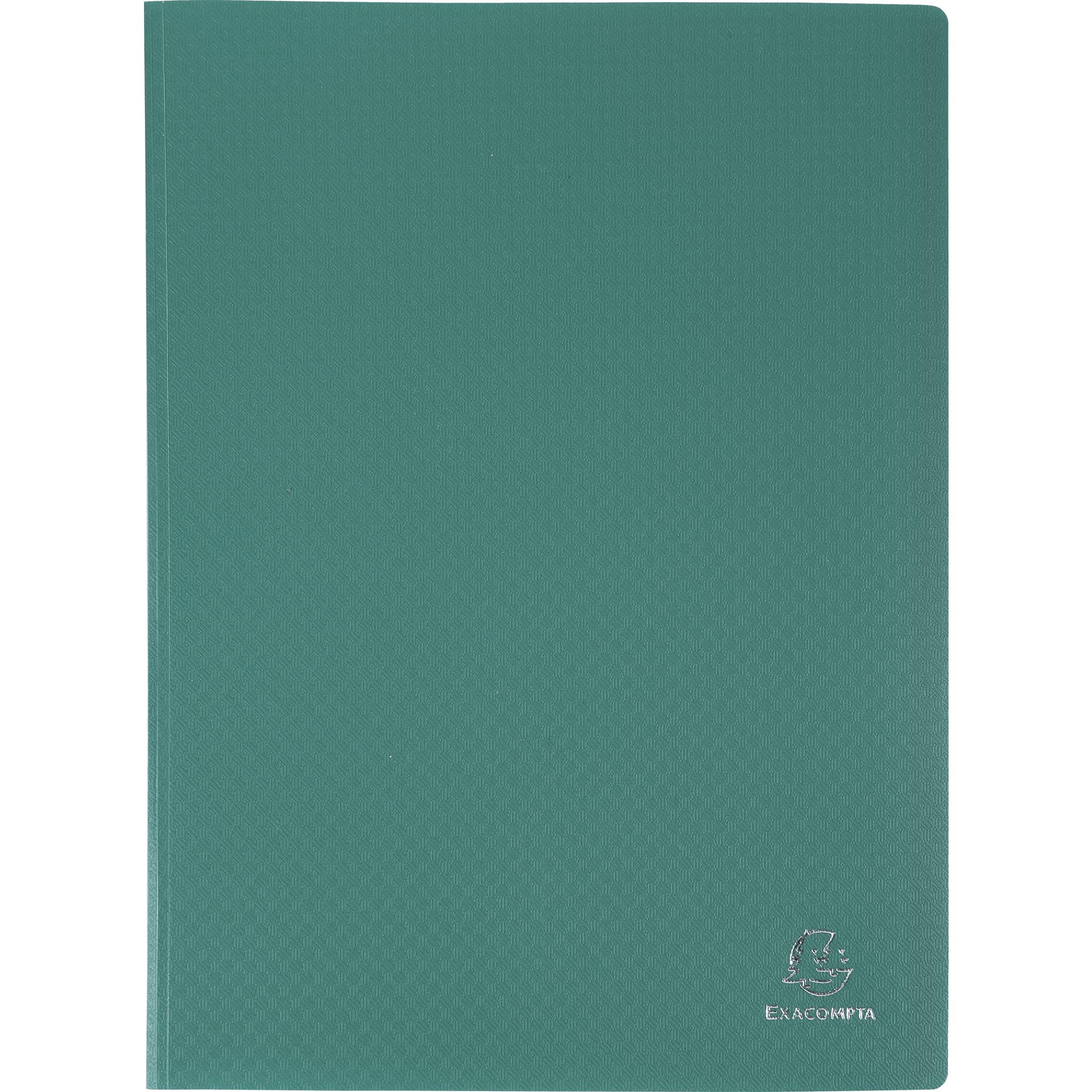 Exacompta 8x Sichtmappe A4 flexiblem Polypropylen, 80 Hüllen, Dunkelgrün, 8583E