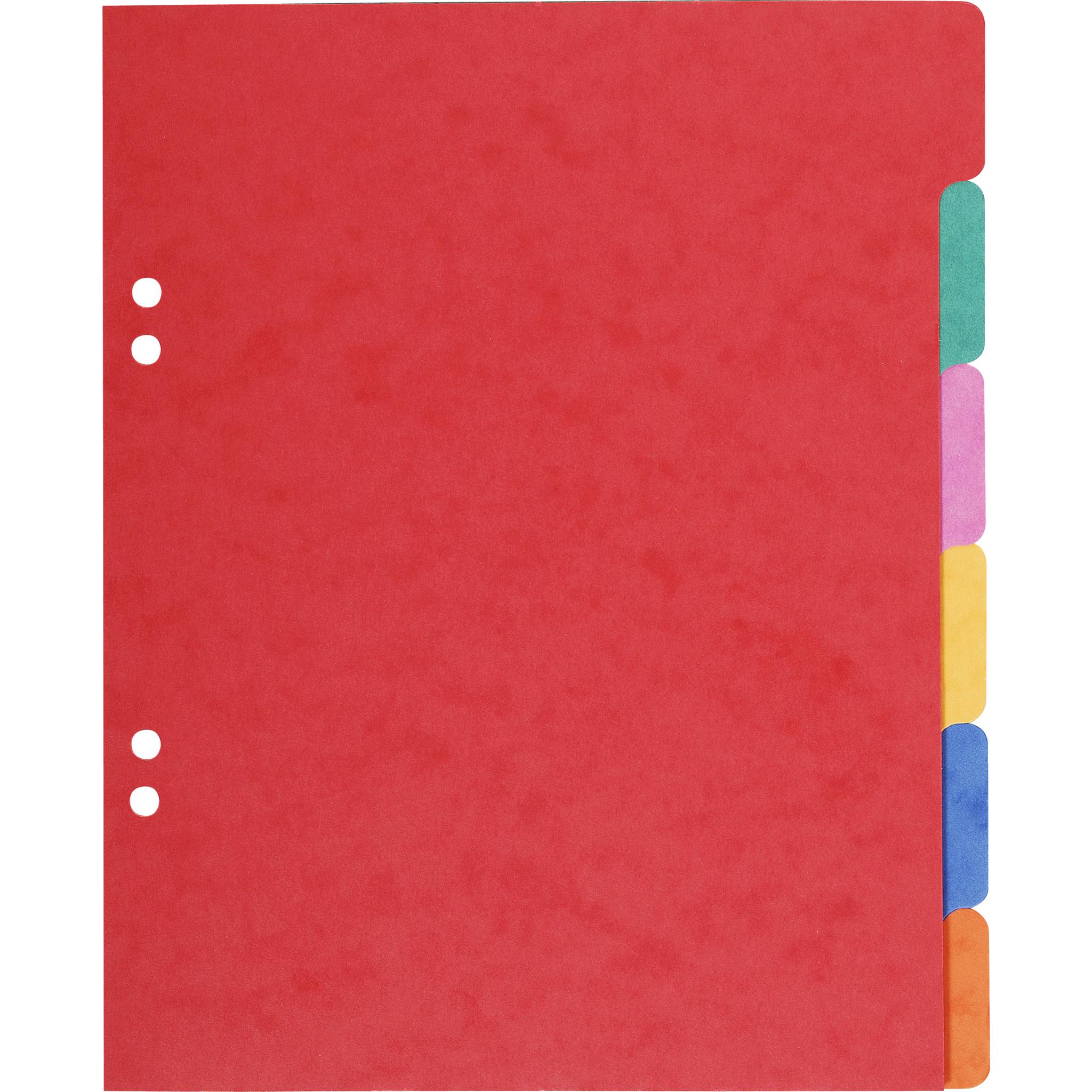 Exacompta 20x Register A5+, Colorspan-Karton 225g, 6 Taben - 406E