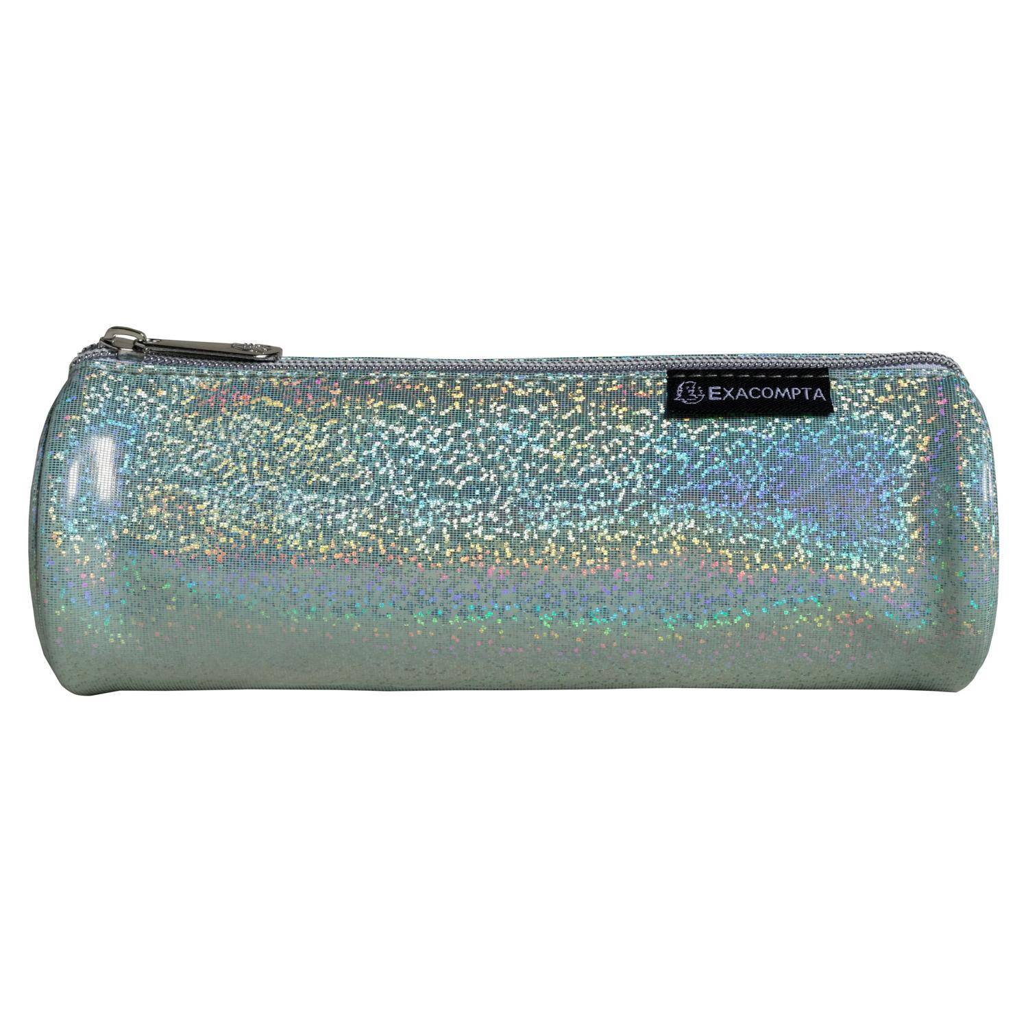 Exacompta 16x rundes Schlampermäppchen PU Glitter, 22,5x7,5cm, sortiert, 52770E