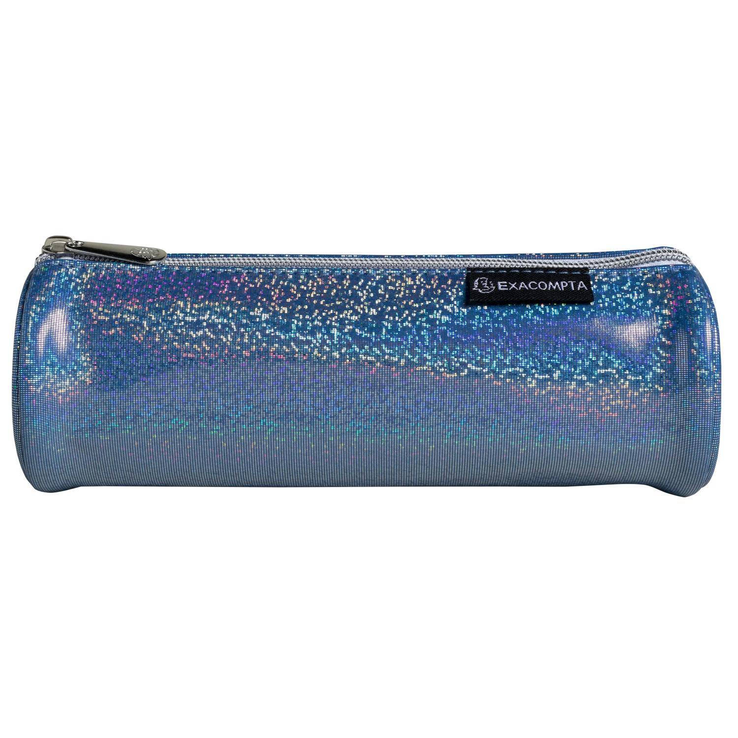 Exacompta 16x rundes Schlampermäppchen PU Glitter, 22,5x7,5cm, sortiert, 52770E