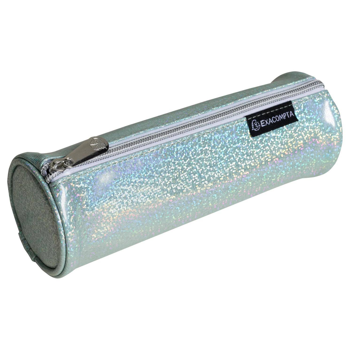 Exacompta 16x rundes Schlampermäppchen PU Glitter, 22,5x7,5cm, sortiert, 52770E