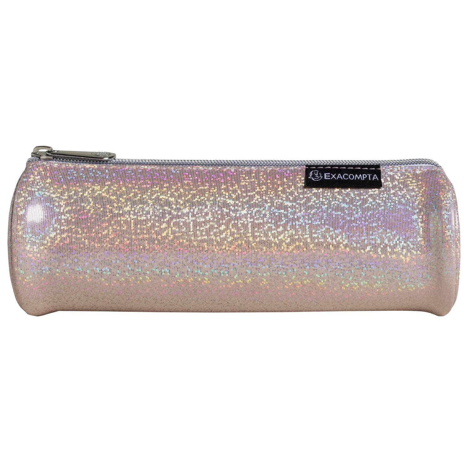 Exacompta 16x rundes Schlampermäppchen PU Glitter, 22,5x7,5cm, sortiert, 52770E