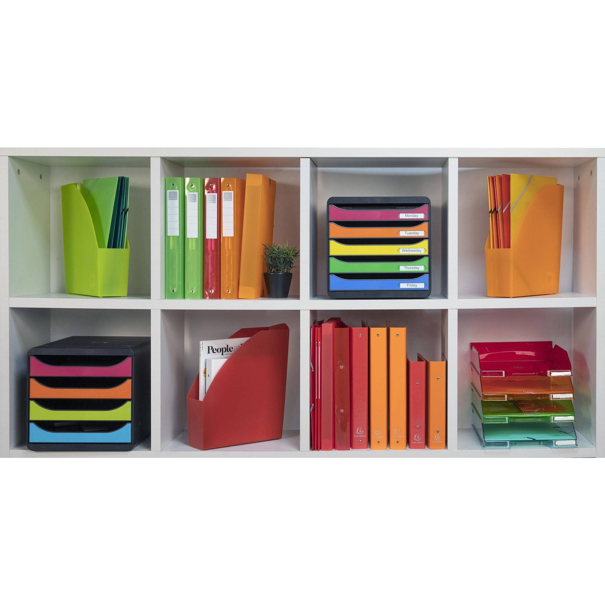 Exacompta Schubladenbox BigBox Plus 5 offene Schubladen Harlekin glossy 3097298D