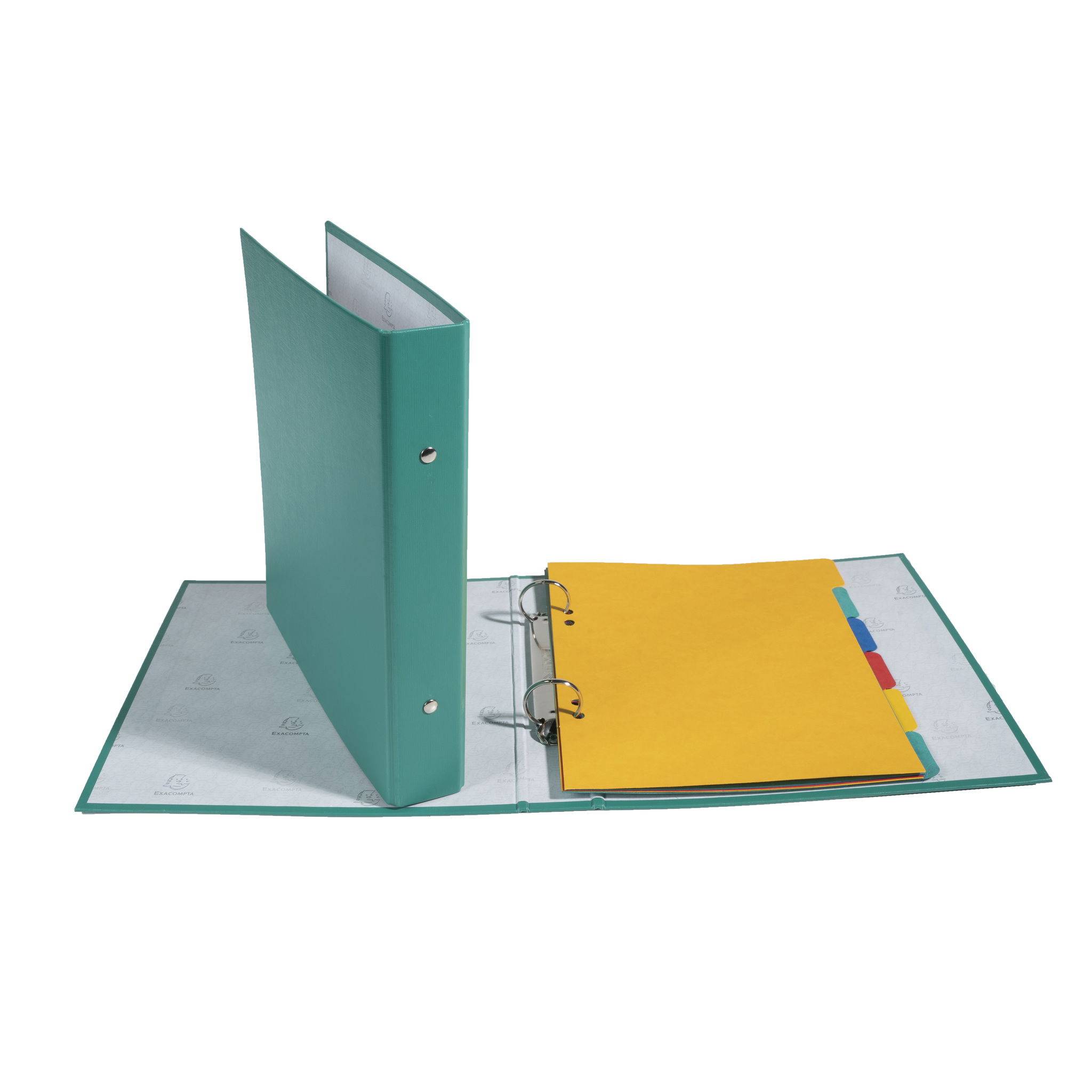 Exacompta 20x Ringbuch Karton PP 18mm 2Ring Rücken 40mm für A5 Grün 51073E