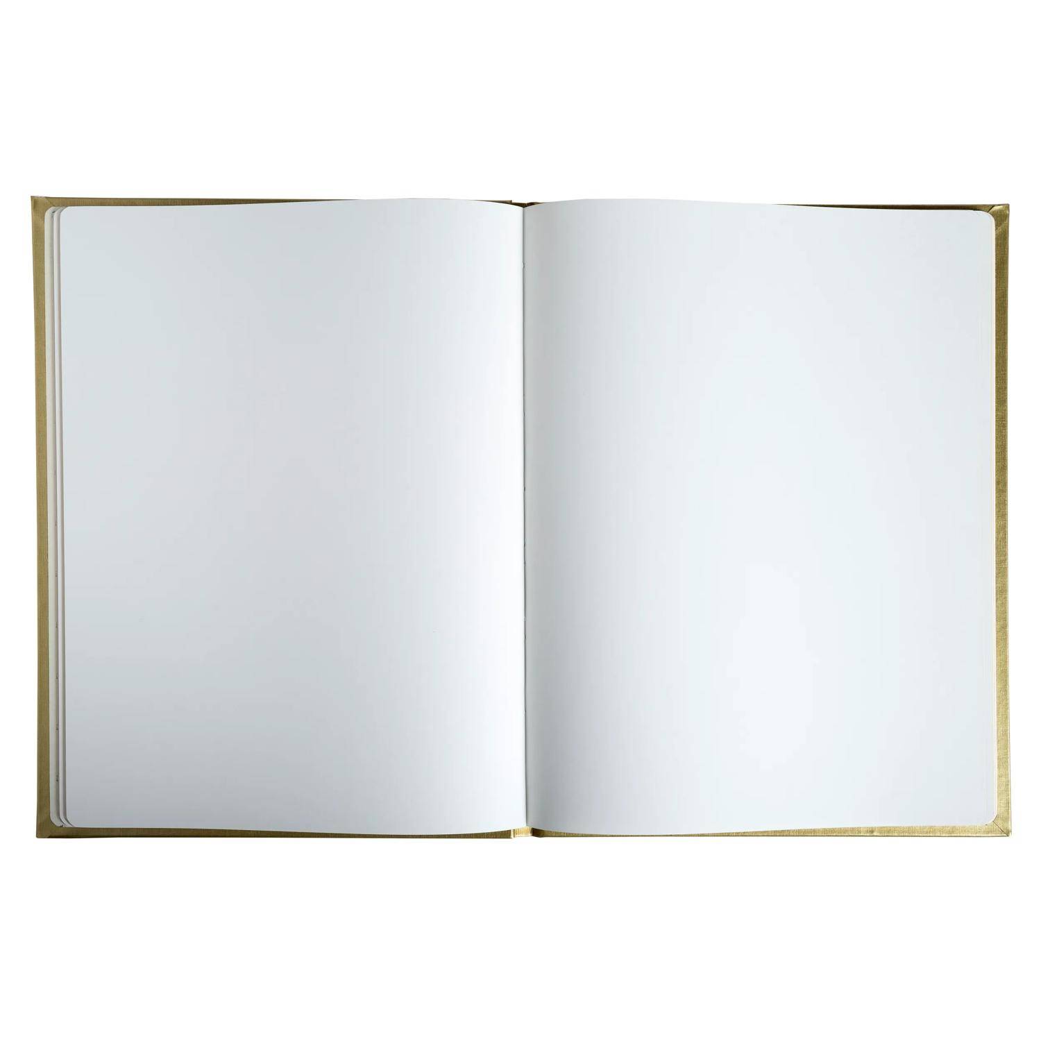 Exacompta 2x Gästebuch Balacron 50 Blatt weiß 27x22 cm Hochformat Gold 4989E