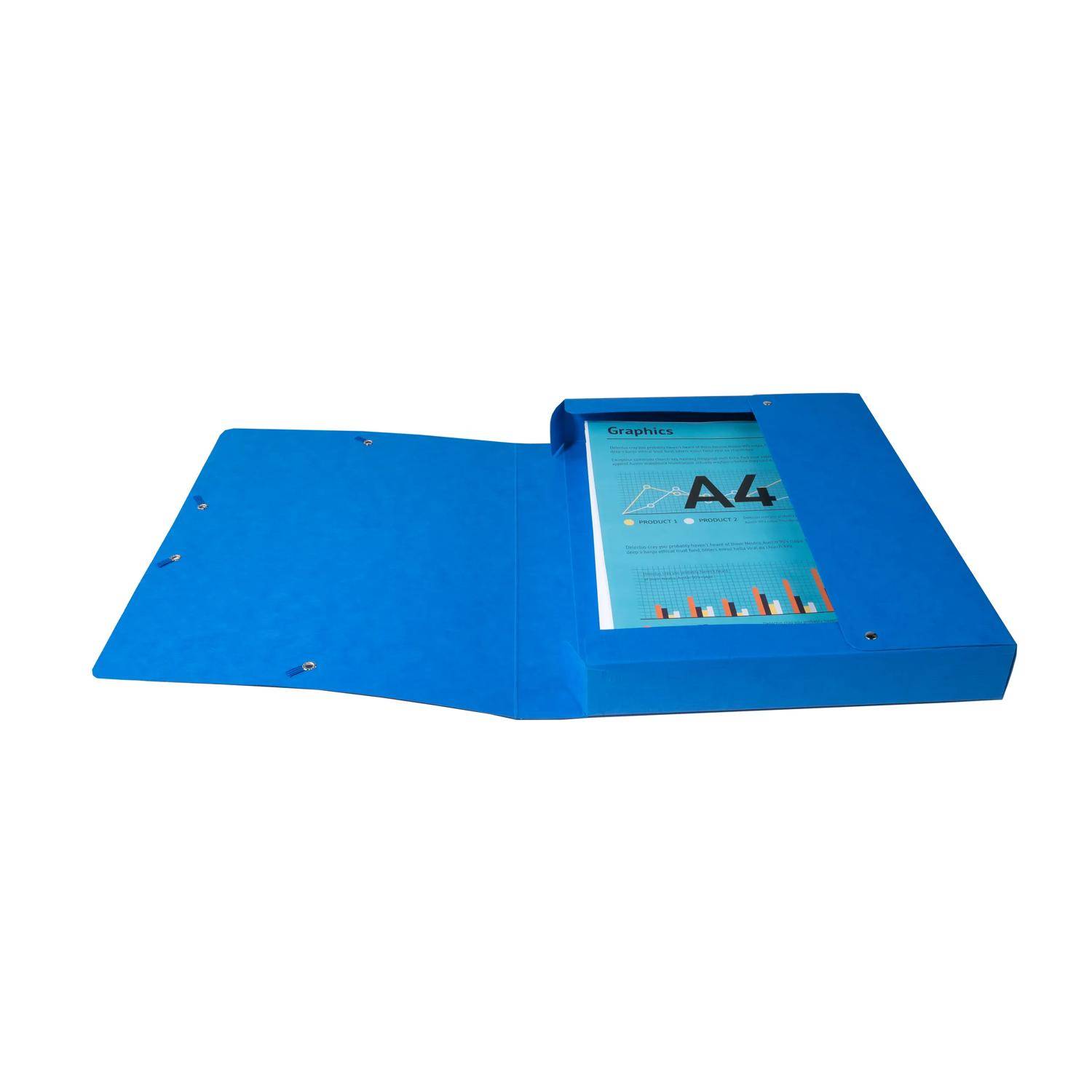 Exacompta 10x Archivboxen Rücken 40mm + Etikett Karton 600g/qm A4 Blau 50812E