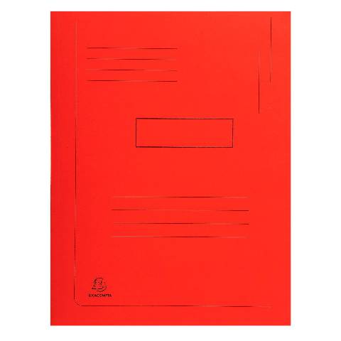 Exacompta 50x Aktenmappe + Index, 2 Klappen RC Kart.290g, 24x32cm, Rot, 445003E