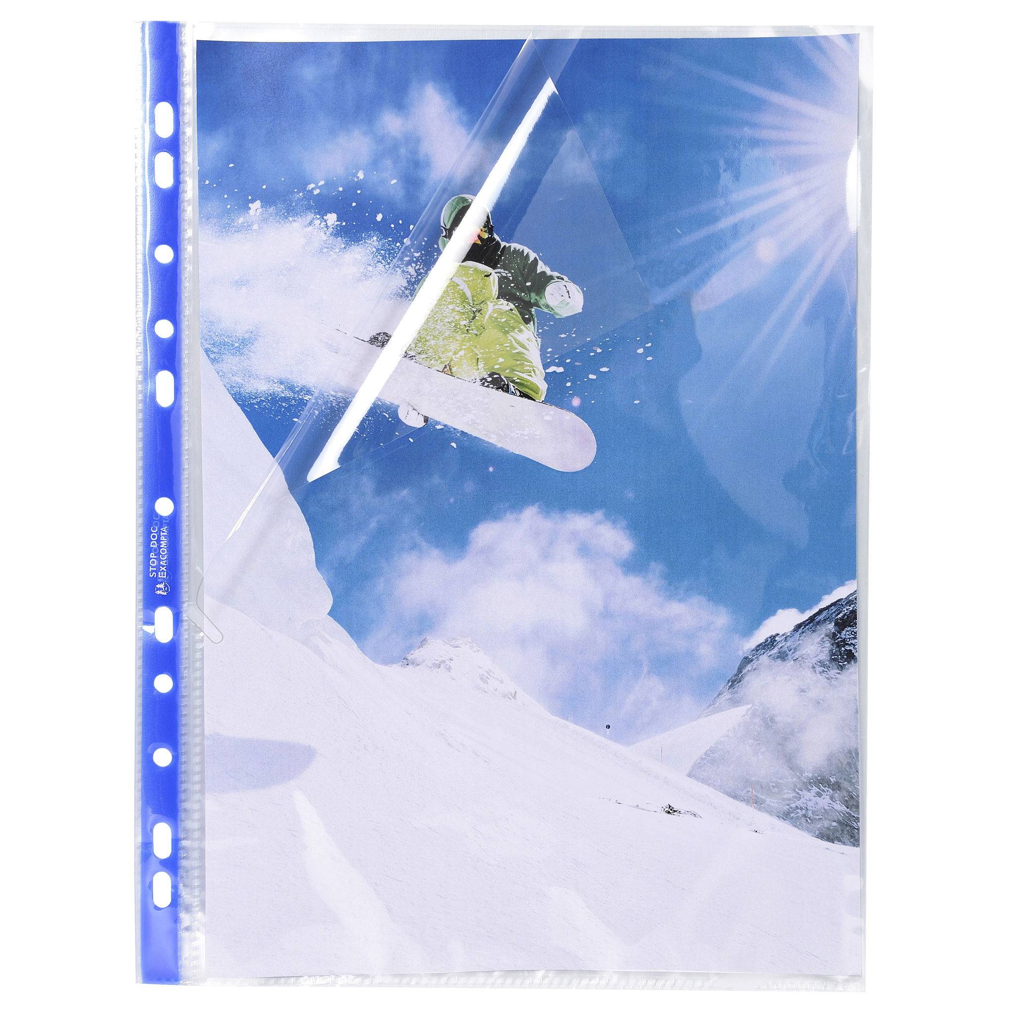 Exacompta 10x 10 Prospekthüllen gelocht Stop Doc PP 60µ A4 Transparent 5880E